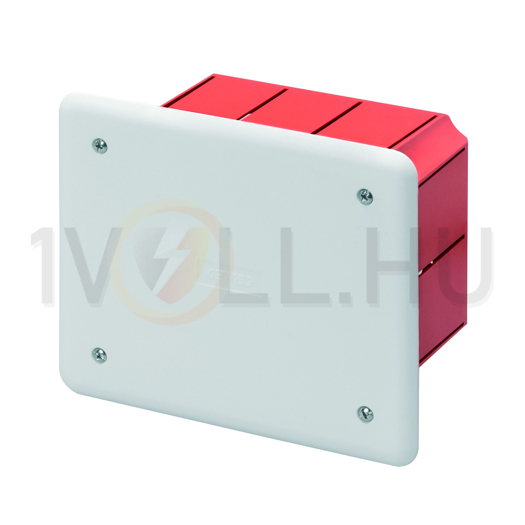 Süllyesztett kötő-/szerelvénydoboz DIN-sínnel téglalap 118mm x 96mm x műanyag piros 48PT GEWISS - GW48003