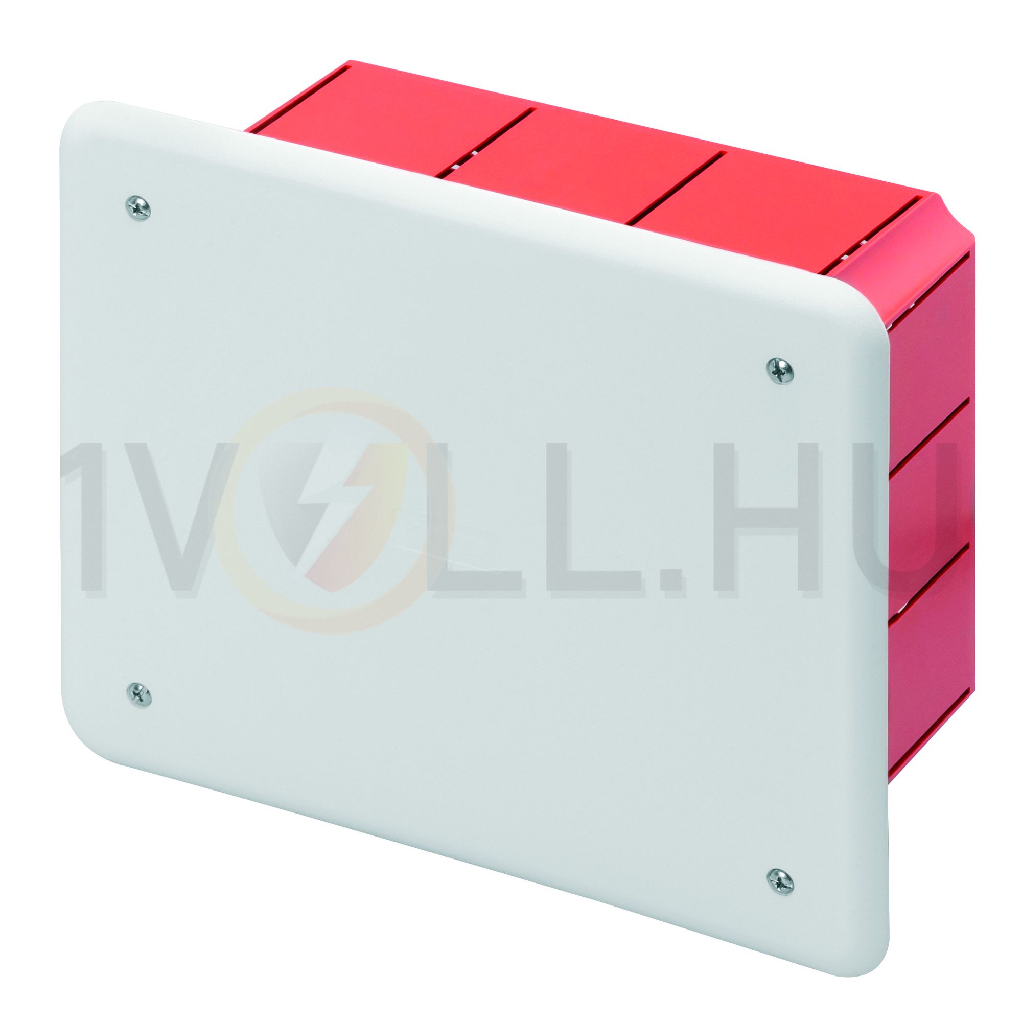 Süllyesztett kötő-/szerelvénydoboz DIN-sínnel téglalap 160mm x 130mm x műanyag piros 48PT GEWISS - GW48005