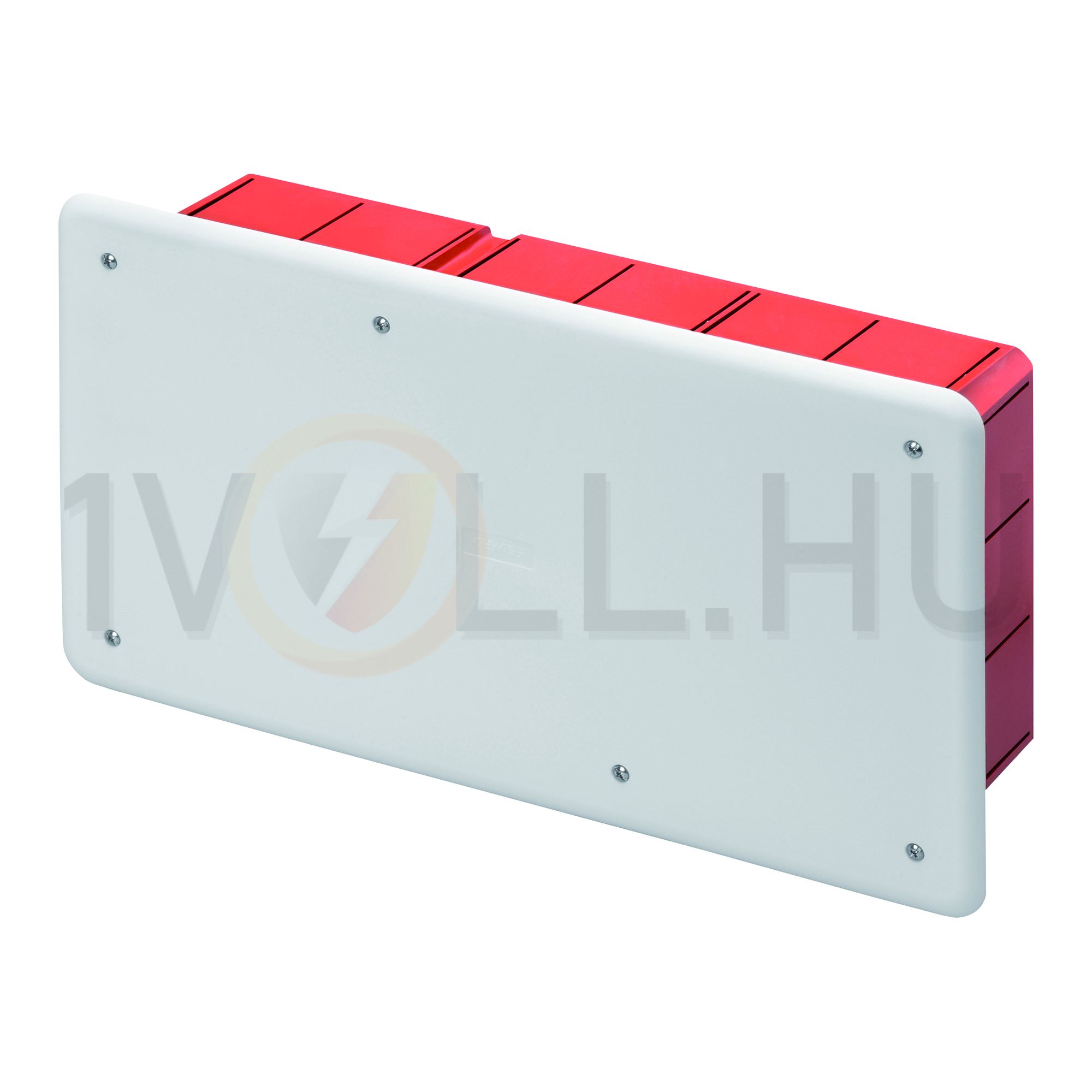 Süllyesztett kötő-/szerelvénydoboz DIN-sínnel téglalap 294mm x 152mm x műanyag piros 48PT GEWISS - GW48007