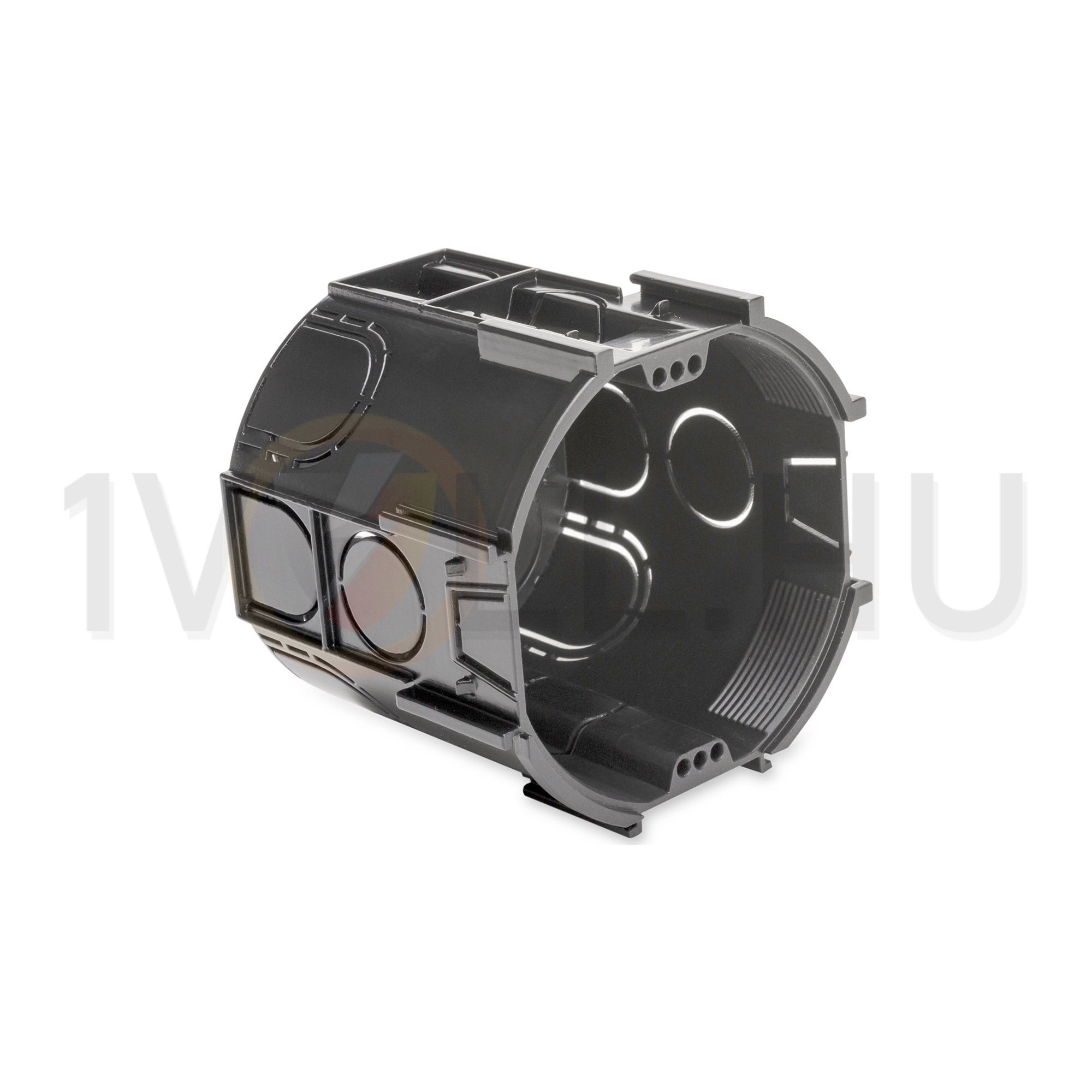 Süllyesztett kötő-/szerelvénydoboz (MÜDS) 1-es kerek 75mm-átmérő fekete műanyag ASDT 70 Dietzel - 103050