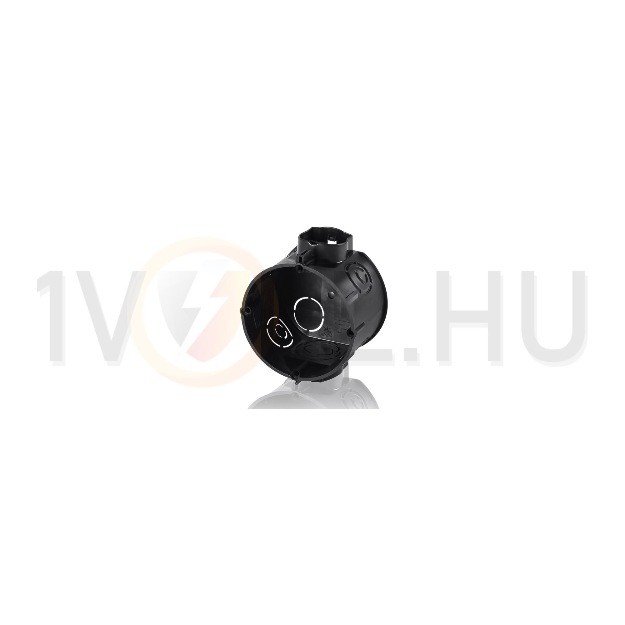 Süllyesztett szerelvénydoboz 1-es kerek 80mm 65mm-átmérő fekete műanyag E106M25 F-TRONIC - 7310129