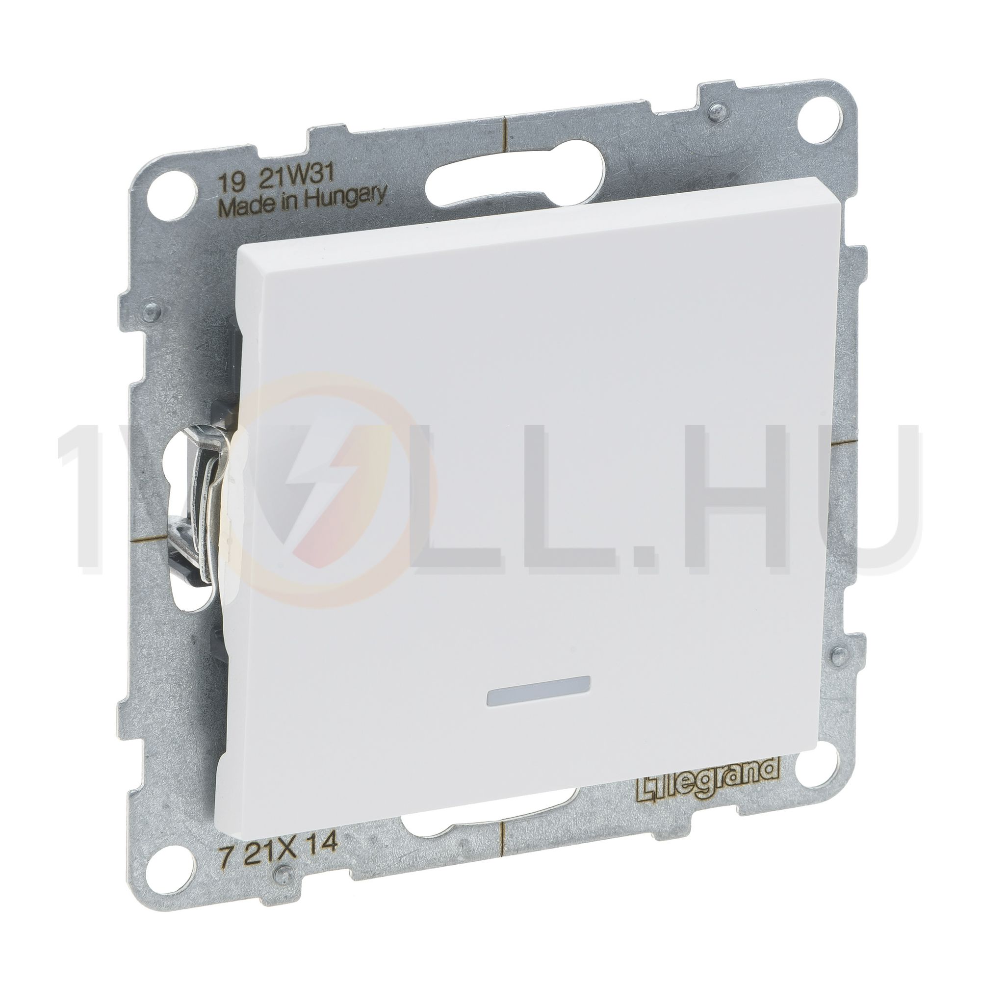 Suno 101 1P kapcsoló 101 1P kapcsoló betét közp. fedéllel fehér süllyesztett rugós IP20 LEGRAND - 721114