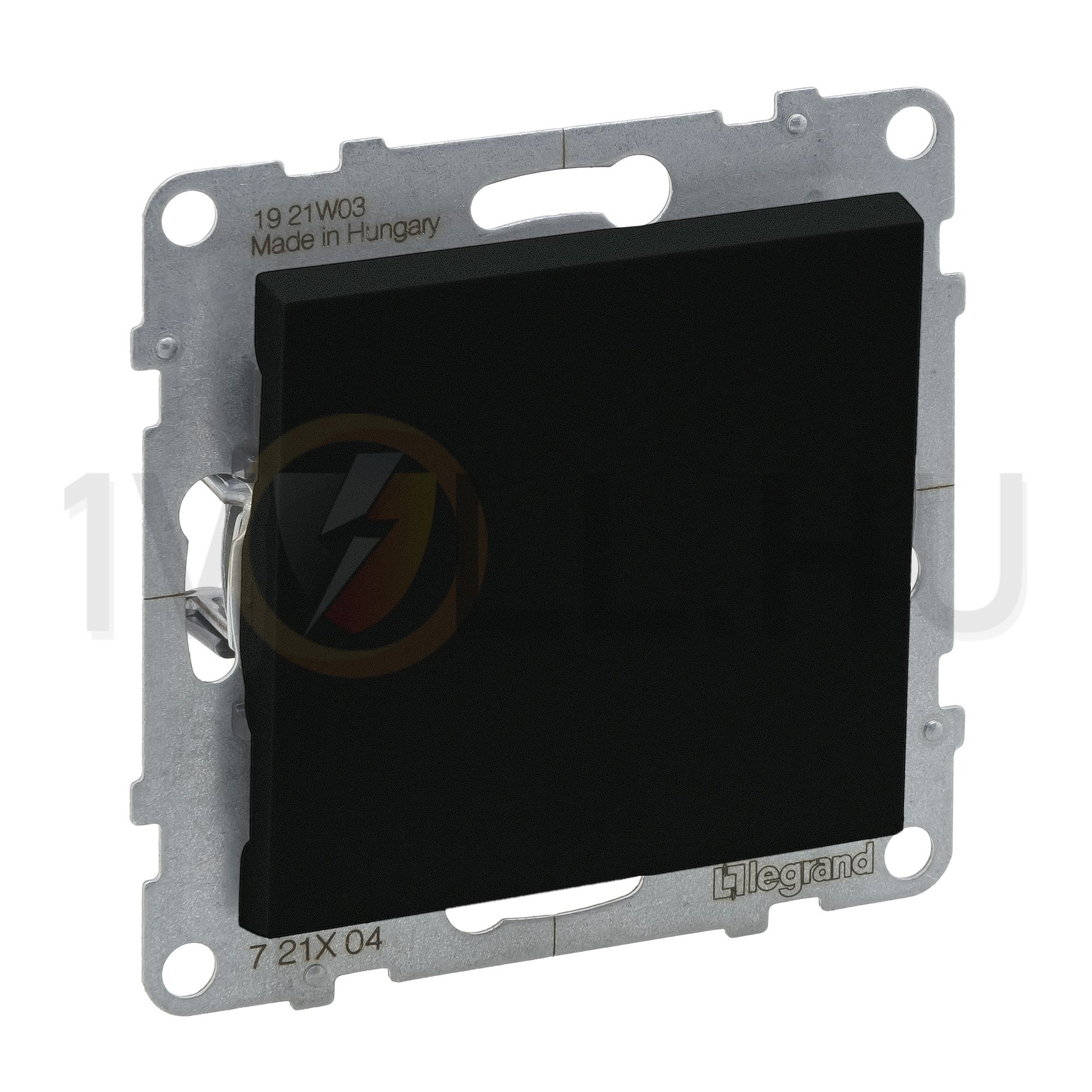 Suno 101 1P kapcsoló 101 1P kapcsoló betét közp. fedéllel fekete süllyesztett rugós IP20 LEGRAND - 721404