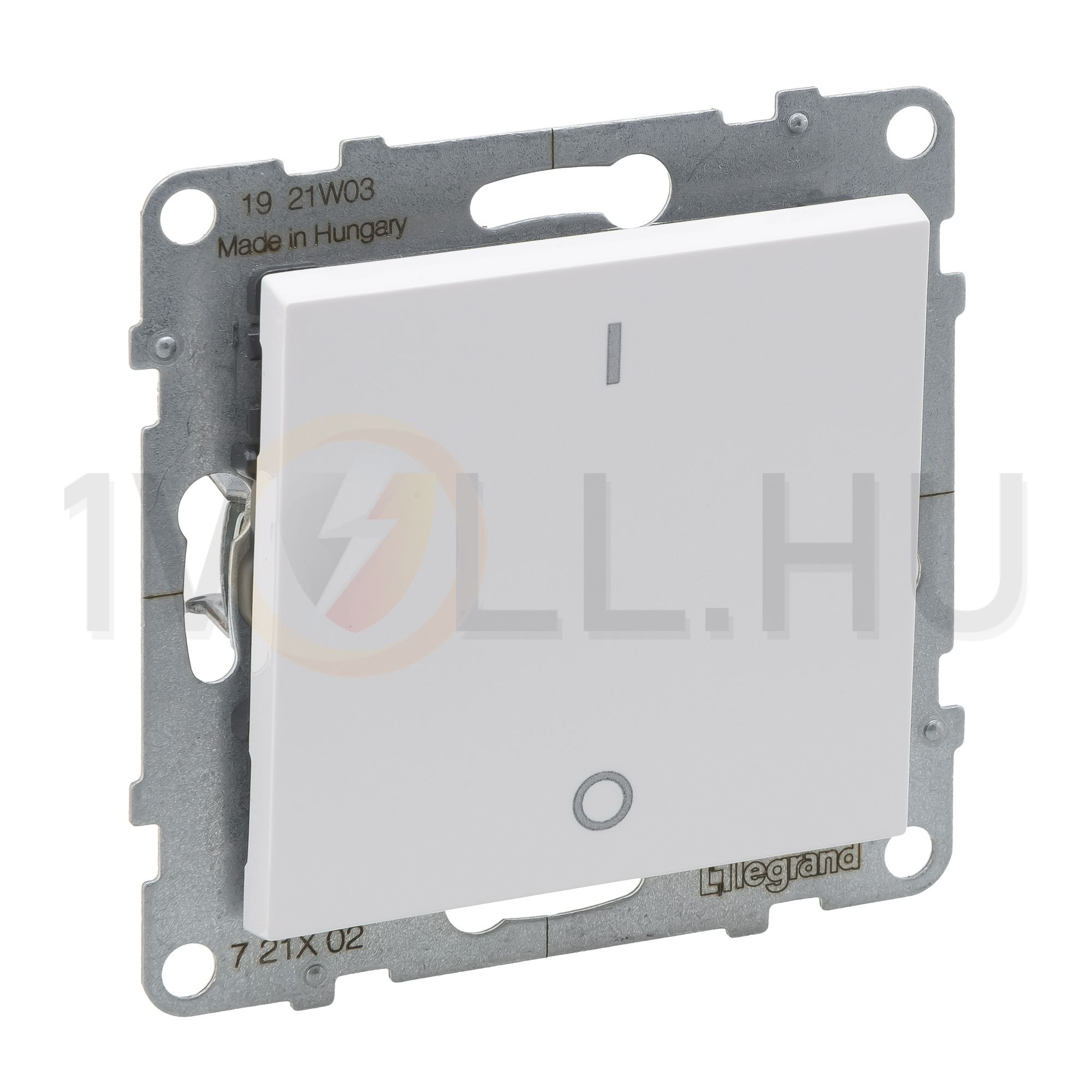 Suno 102 2P kapcsoló (O-I) 102 2P kapcsoló betét közp. fedéllel fehér süllyesztett IP20 LEGRAND - 721102