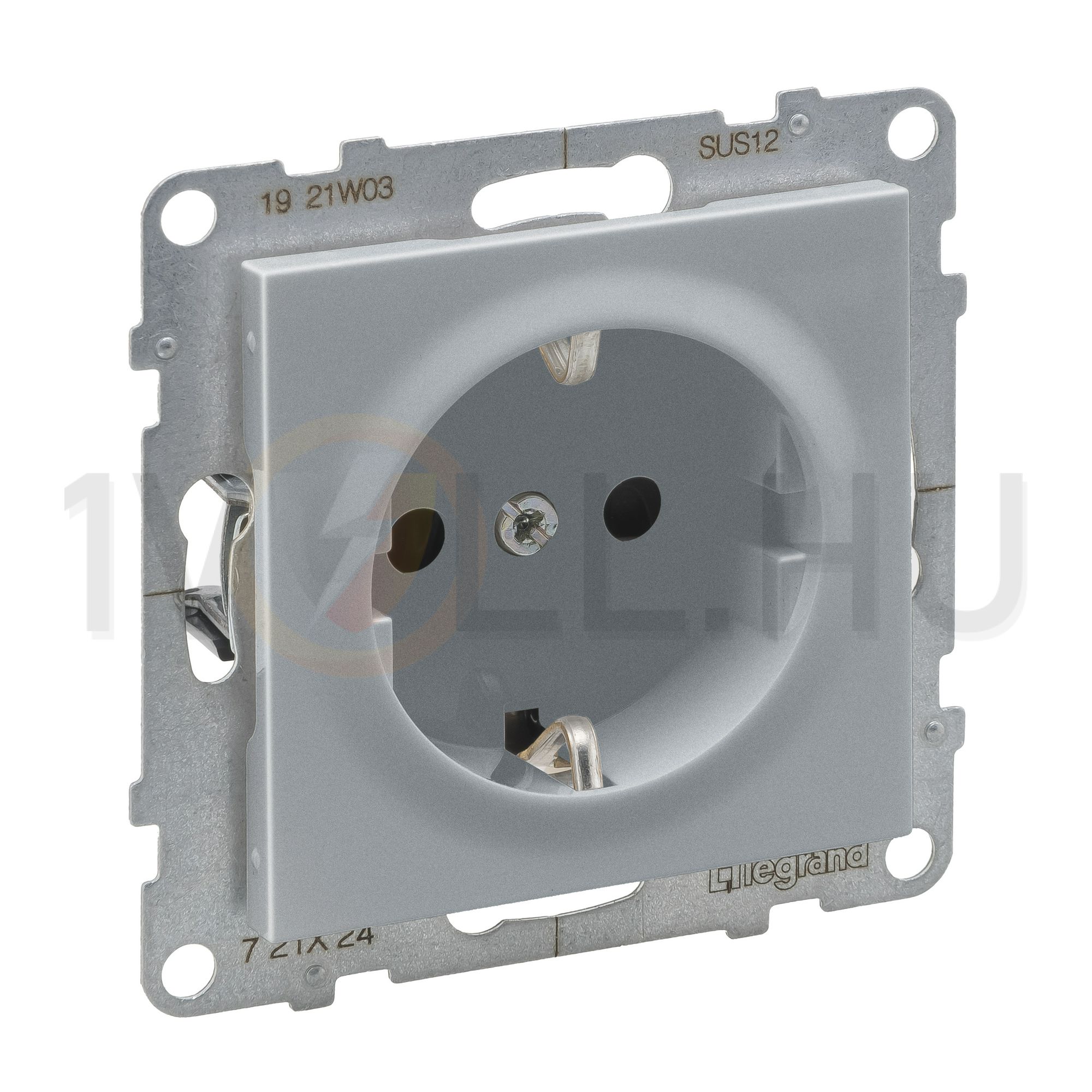 Suno 162 dugalj földelt gyerekzárral alumínium IP20 süllyesztett csavaros LEGRAND - 721324