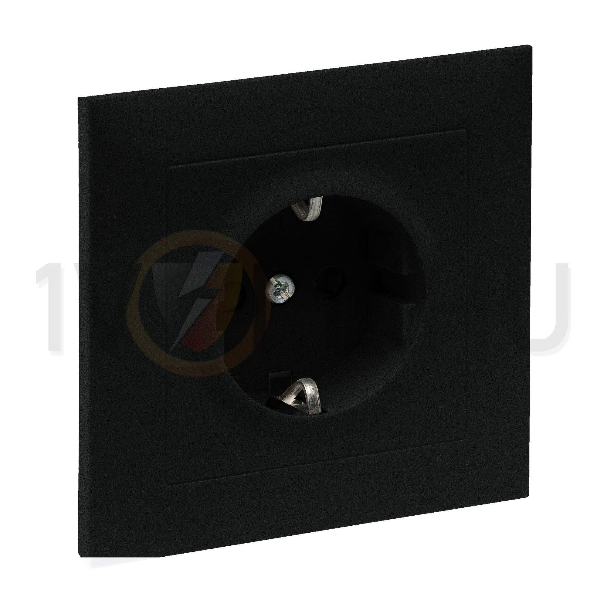 Suno 162 dugalj földelt gyerekzárral fekete IP20 süllyesztett csavaros LEGRAND - 721428