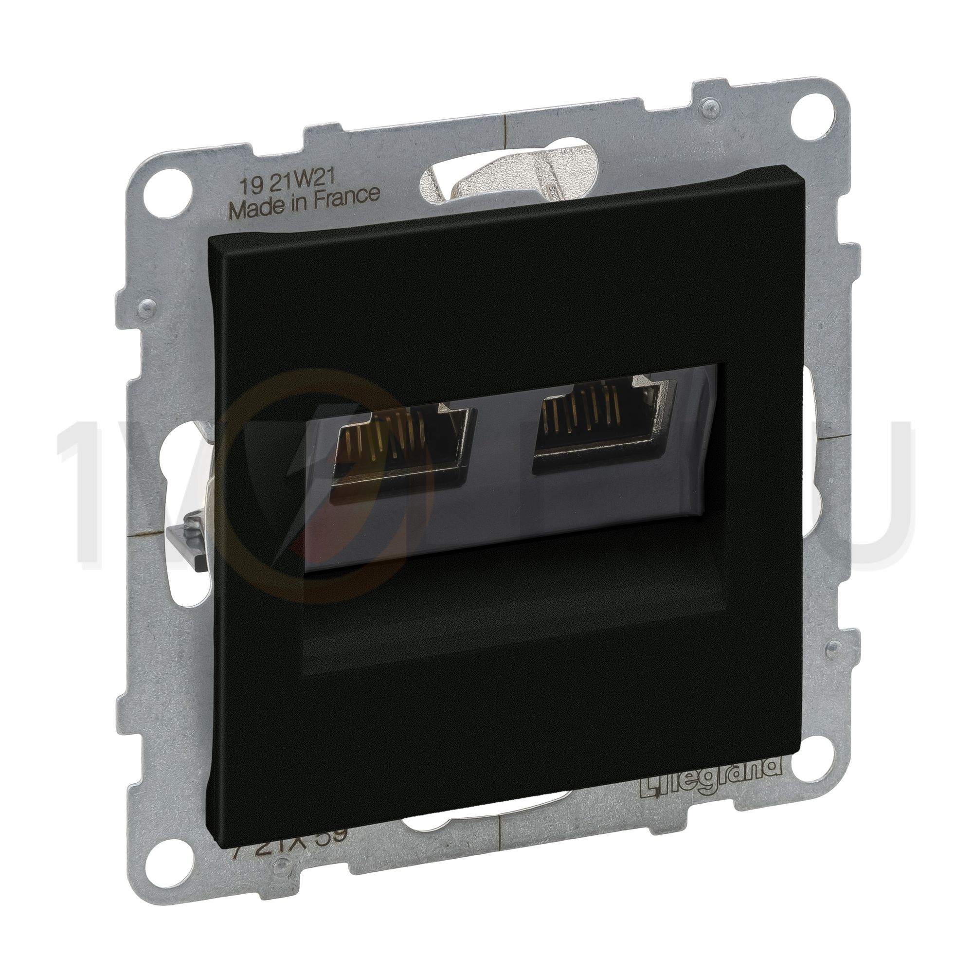 Suno adatcsatlakozó dugalj STP 2xRJ45 8(8) Cat6A(IEC) fekete LEGRAND - 721459