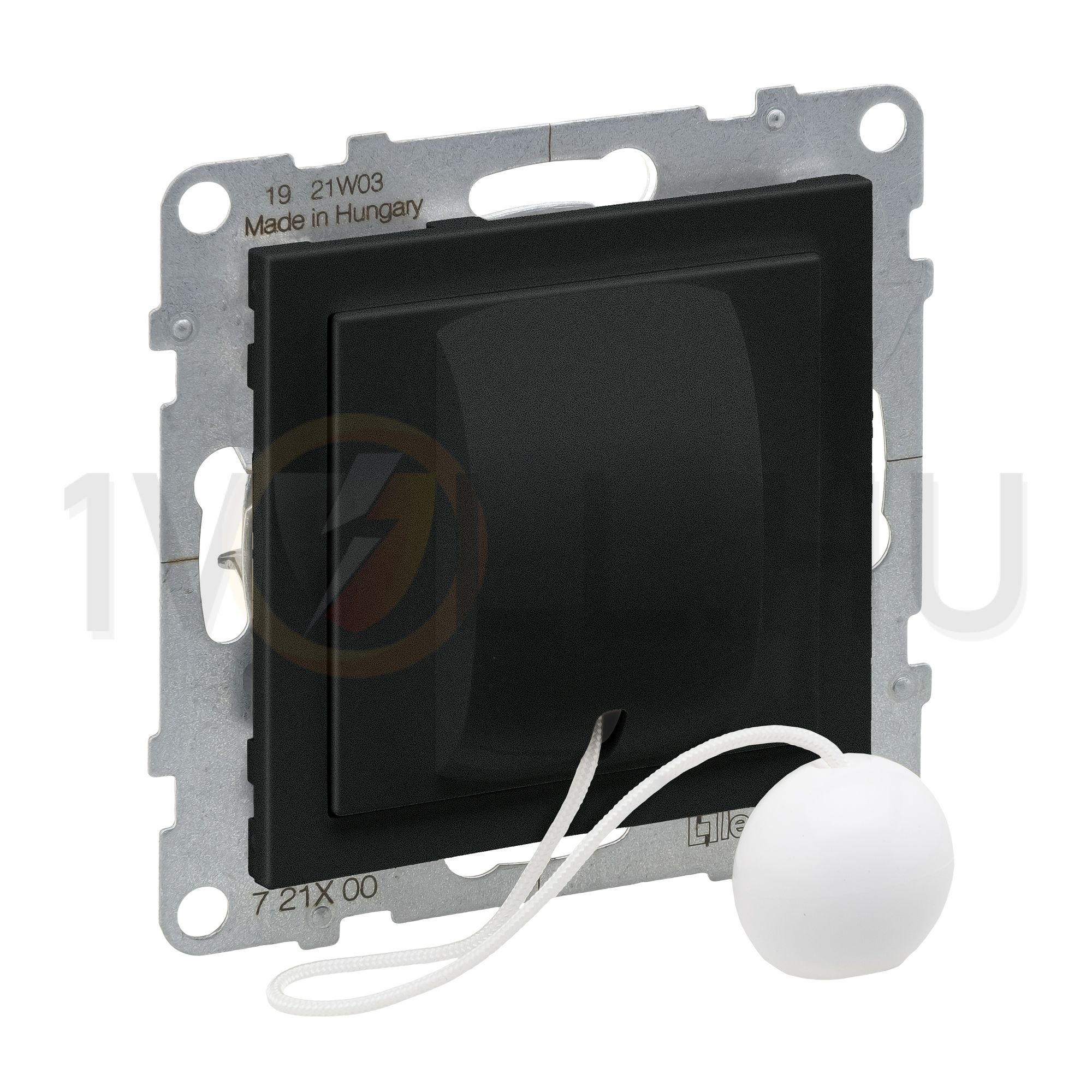 Suno N101húzózsinóros nyomó betét közp. fedéllel húzózsinór 1ny 1z 1v fekete IP20 műanyag LEGRAND - 721400