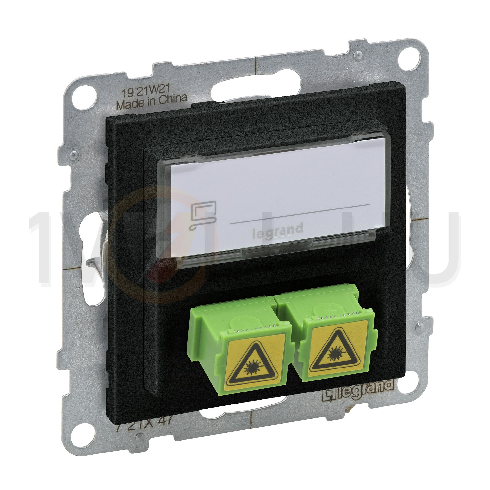 Suno optikai csatlakozóaljzat süllyesztett bepattintás 2 SC fekete egyenes LEGRAND - 721447