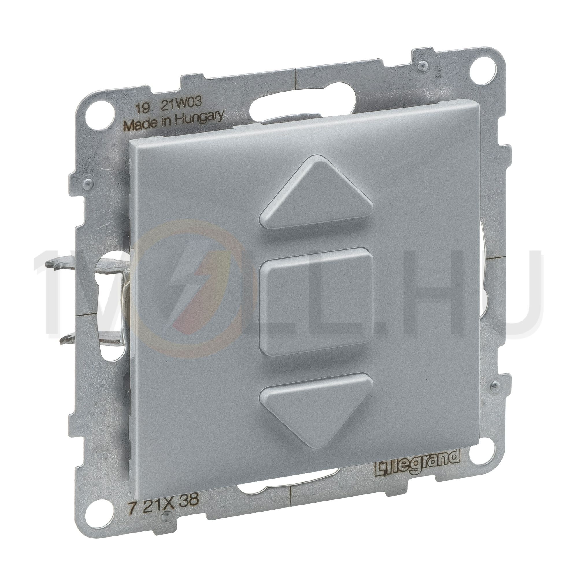 Suno redőnymozgató 1P betét közp. fedéllel NR105 1P nyomó billentyűs alumínium műanyag LEGRAND - 721338