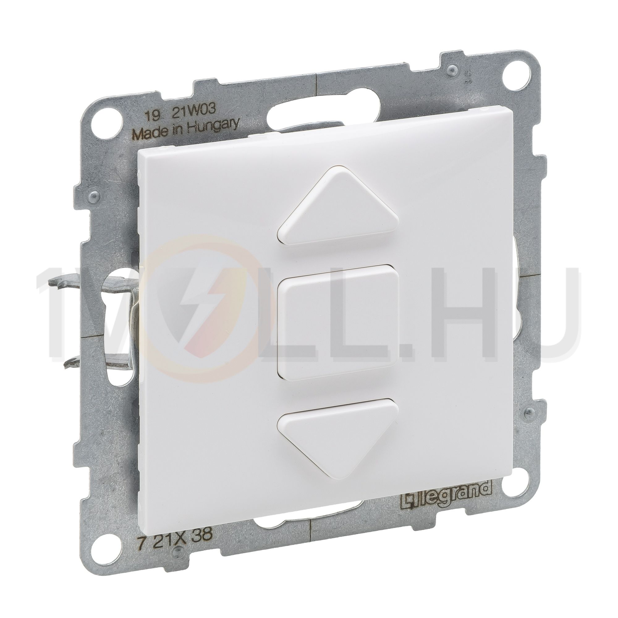 Suno redőnymozgató 1P betét közp. fedéllel NR105 1P nyomó billentyűs fehér műanyag LEGRAND - 721138