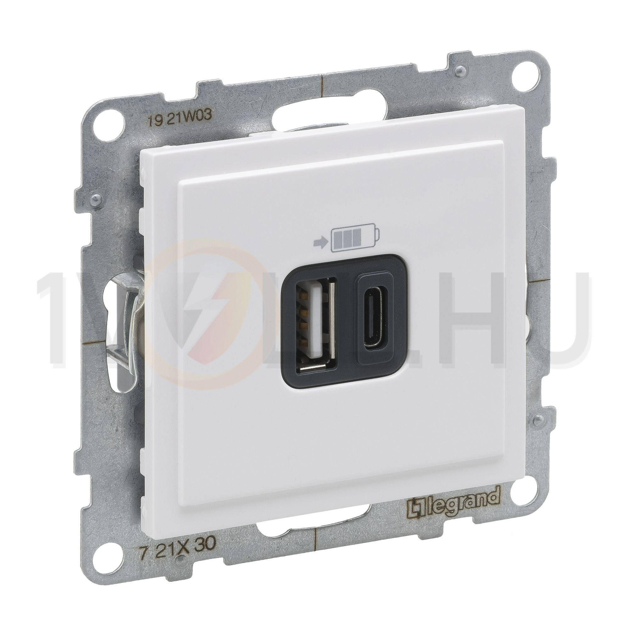 Suno USB töltőaljzat A+C 3000mA/ 5V süllyesztett fehér IP20 LEGRAND - 721130