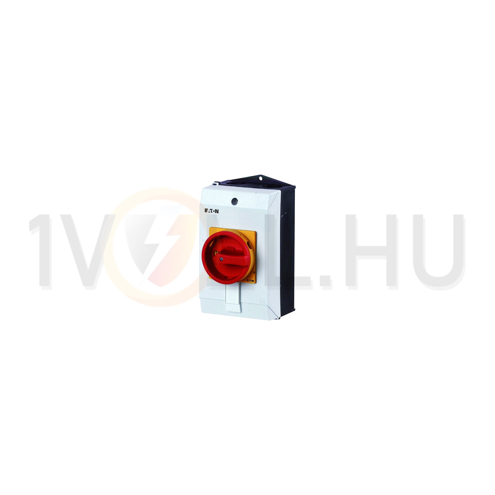 Szakaszoló fő- és vészkapcsoló 25A 3P 7.5kW/400VAC-3 ráépíthető tokozott piros P1-25/I2/SVB EATON - 207293
