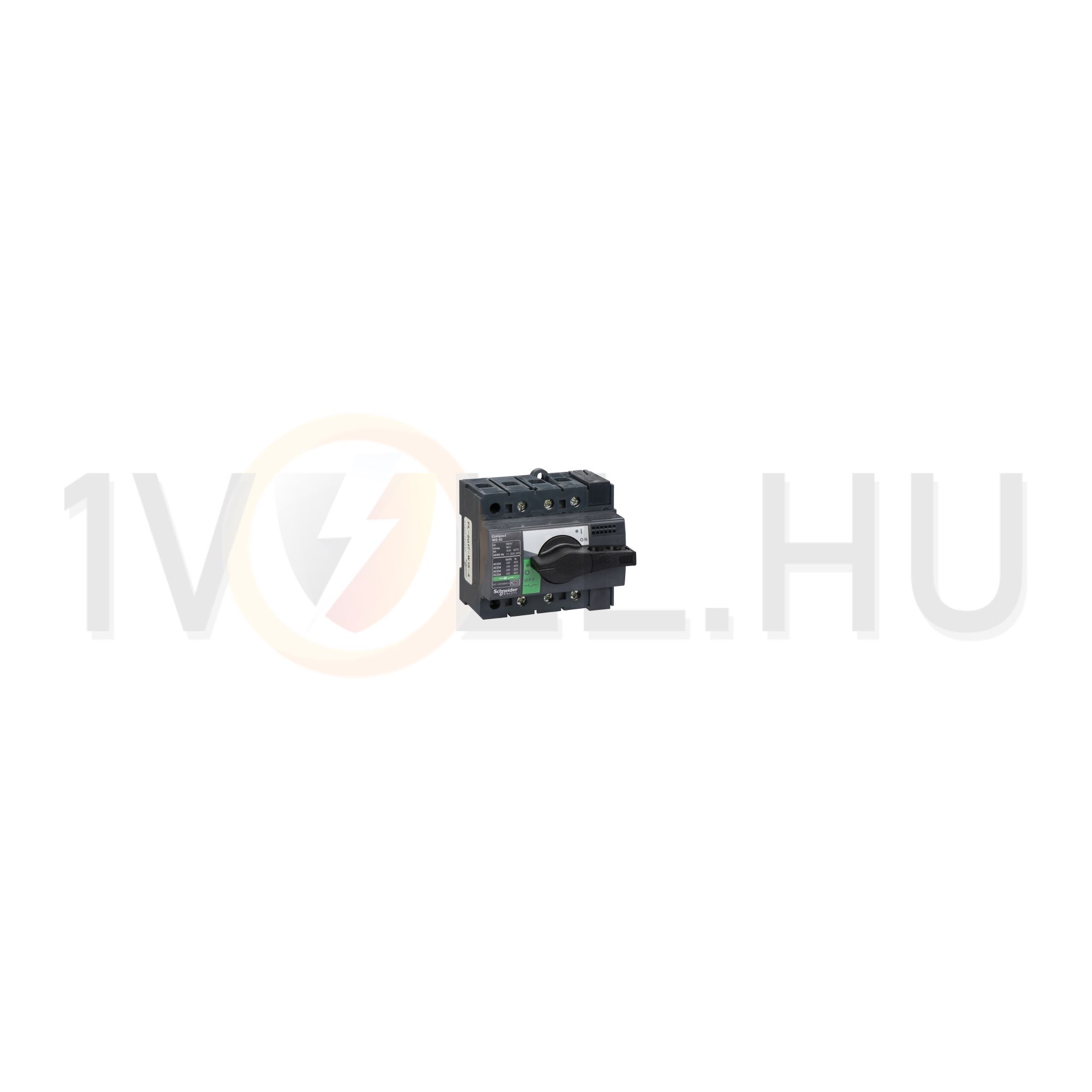 Szakaszoló főkapcsoló 40A 500V 3P ráépíthető beépíthető előlapi központos fix INS4040 Schneider - 28900