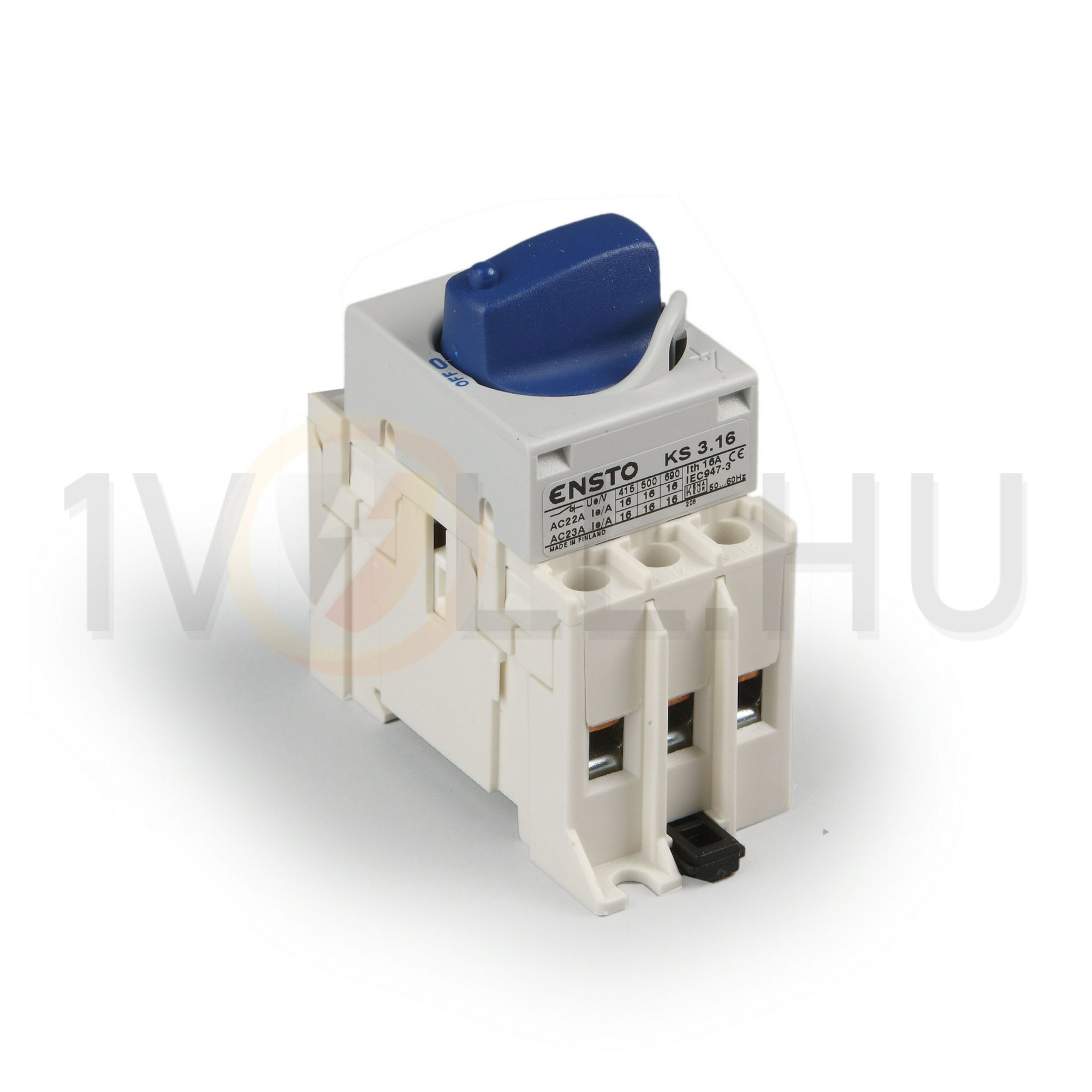 Szakaszoló főkapcsoló 63A 3P 690V ráépíthető sorolható fix rövid forgatókaros zárható Ensto - KS3.63