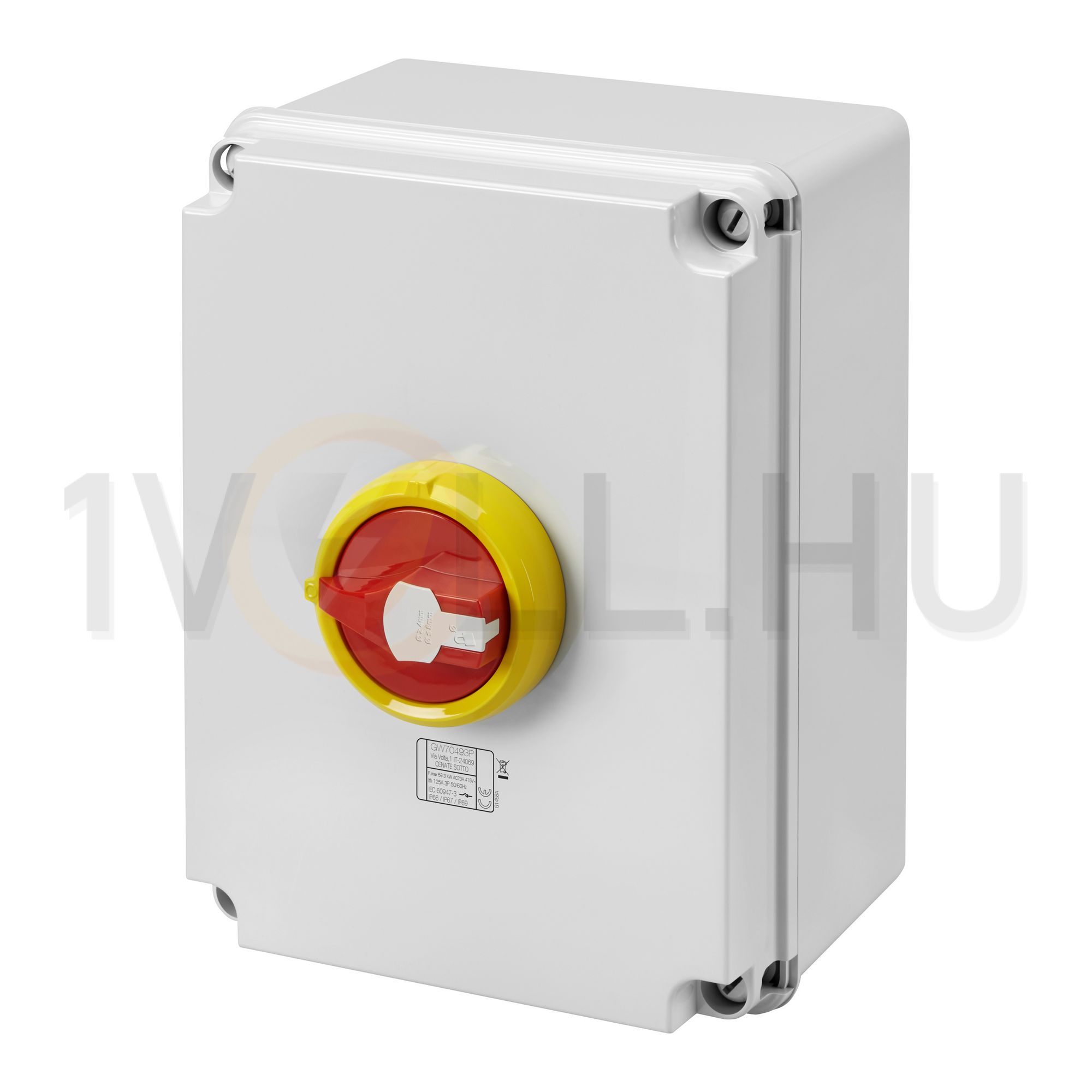 Szakaszoló vész- be-ki kapcsoló 3P 100A tokozott IP66 70RTHP GEWISS - GW70491P