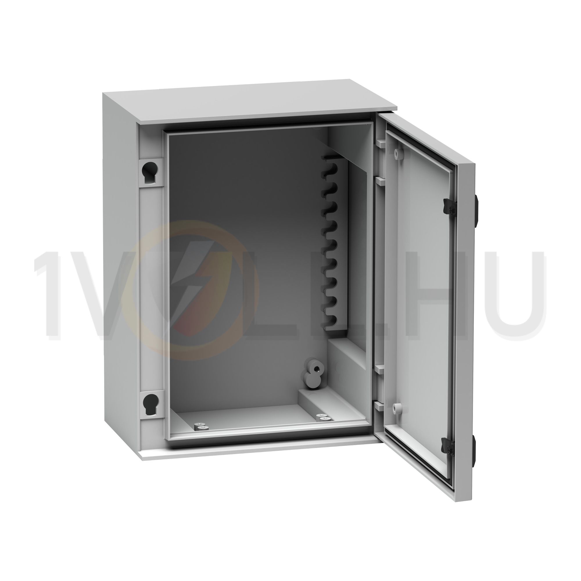 Szekrény fali teli ajtós műanyag 647mm 436mmx 250mmx IP66 szürke Thalassa PLM Schneider - NSYPLM64G