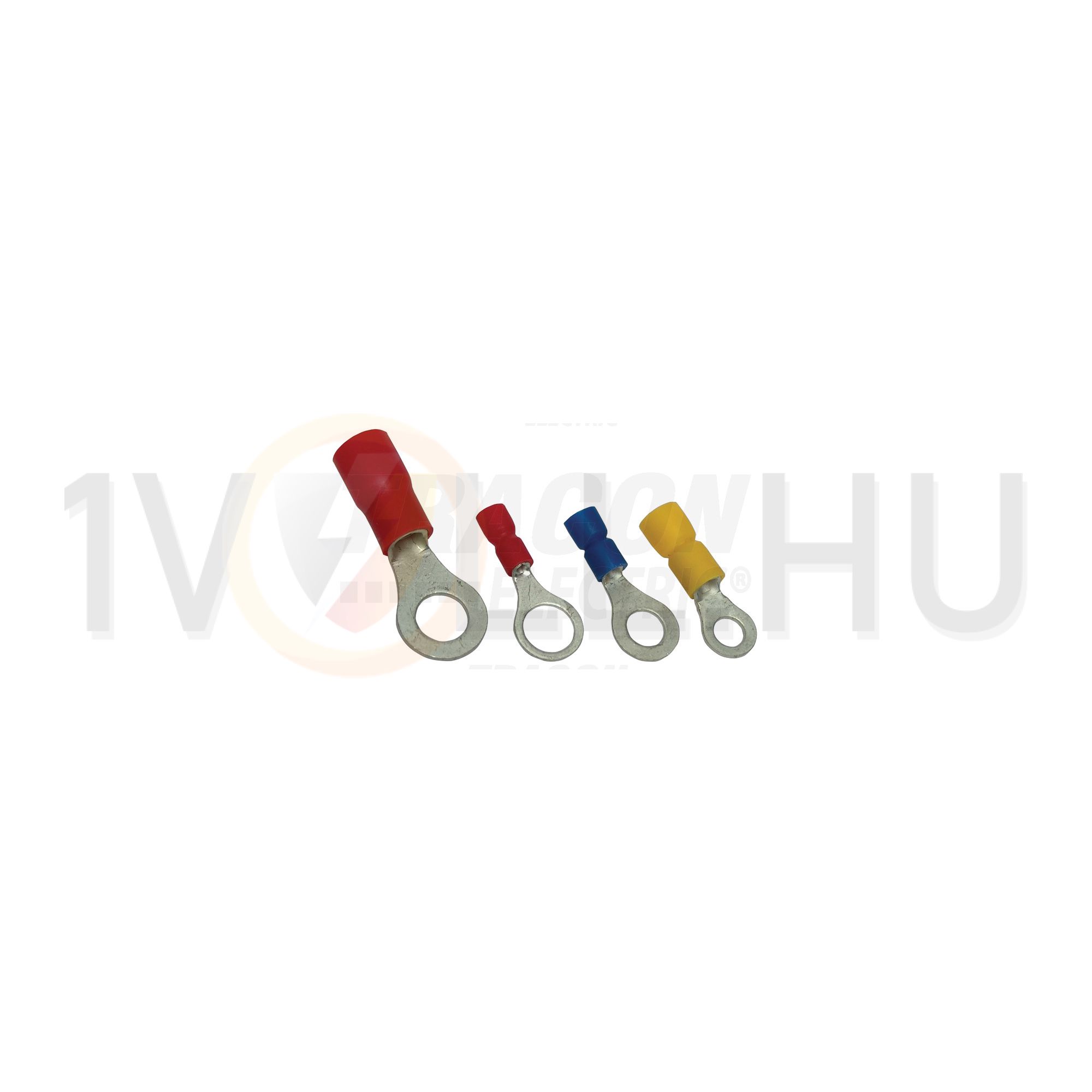 Szemes saru 10mm2 10M/csavar gyűrűs-alakú PVC piros réz ónozott TRACON - PSZ10-10