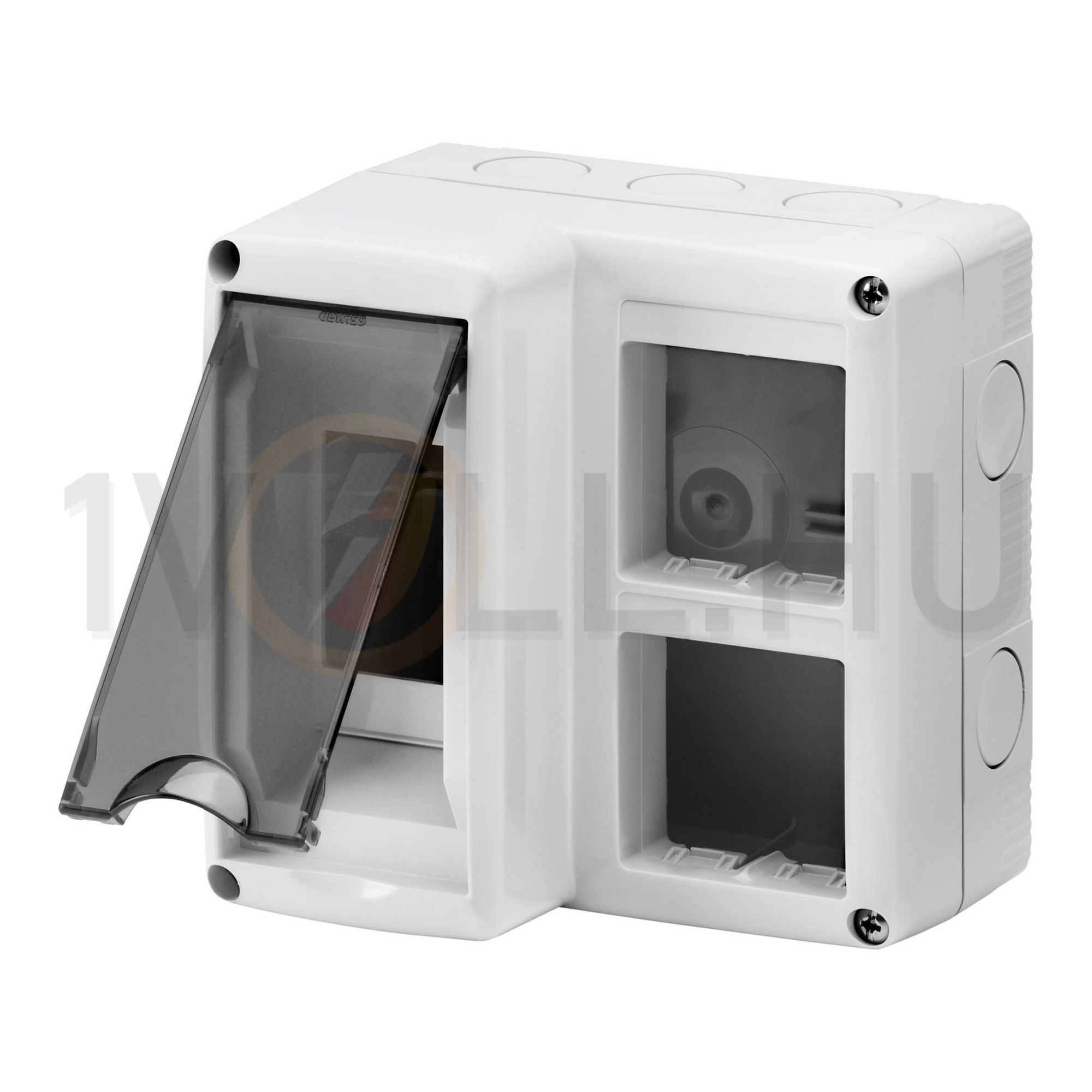 System szerelvénykombinációs doboz 4(2x2)SYSTEM-modul+2DIN- modul 1-egység szürke 27Combi GEWISS - GW27071