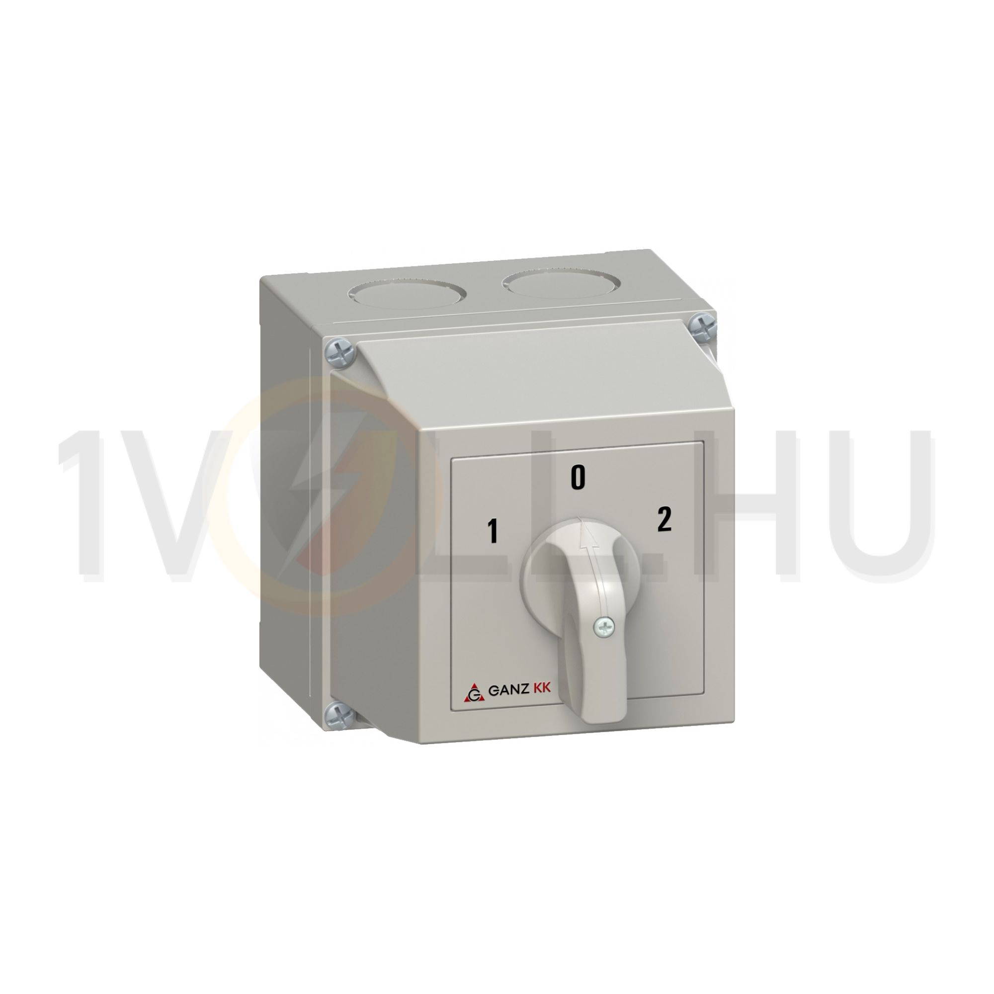 Terhelés 0-1-2 átkapcsoló 3P 32A tokozott KKM1-32-6006 Ganz KK - 4AF6006XB00S40