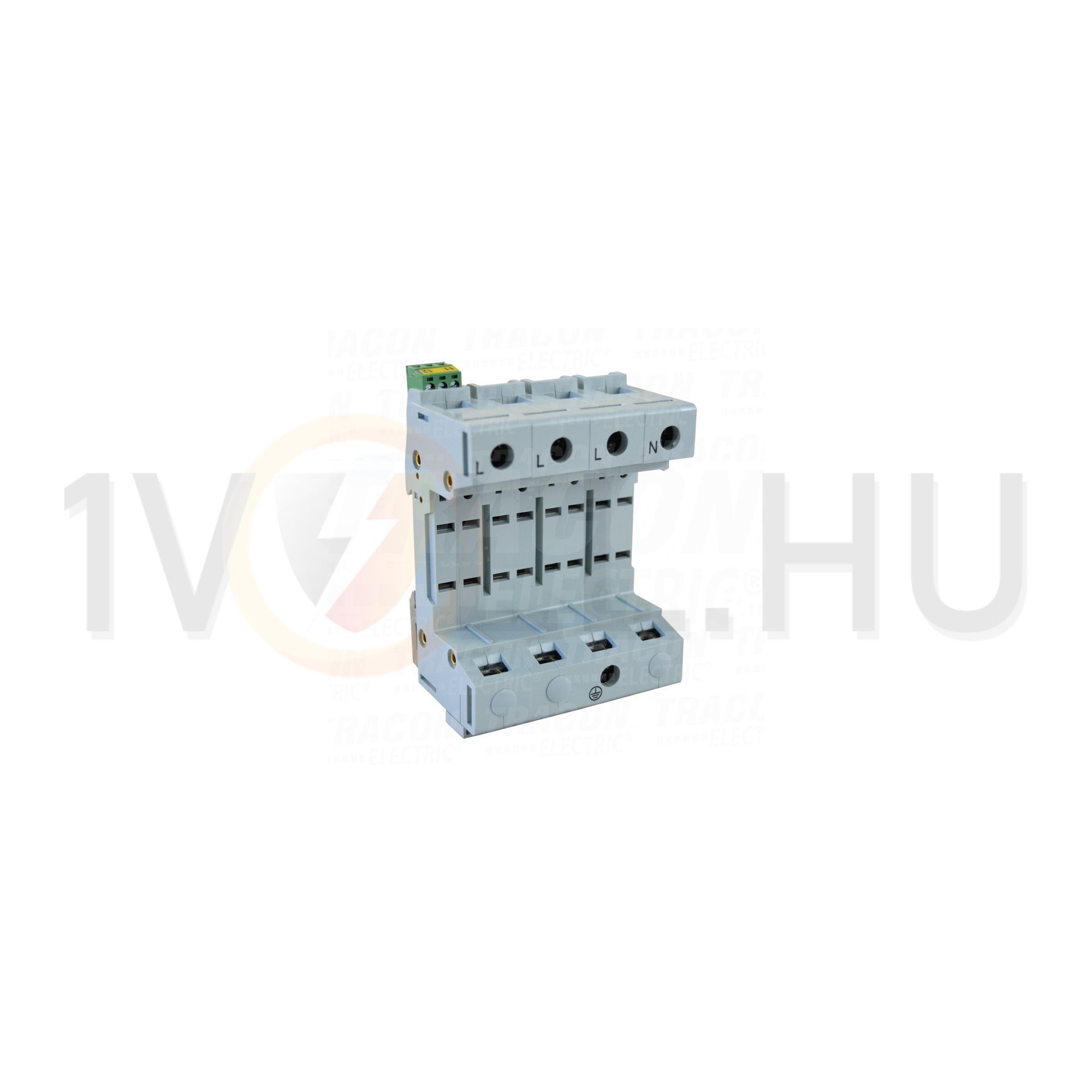 Túlfeszültségvédő foglalat 2-es típusú túlfeszültség levezetőkhöz 4P energiatechnika-hez TRACON - TTV2-BASE-4P