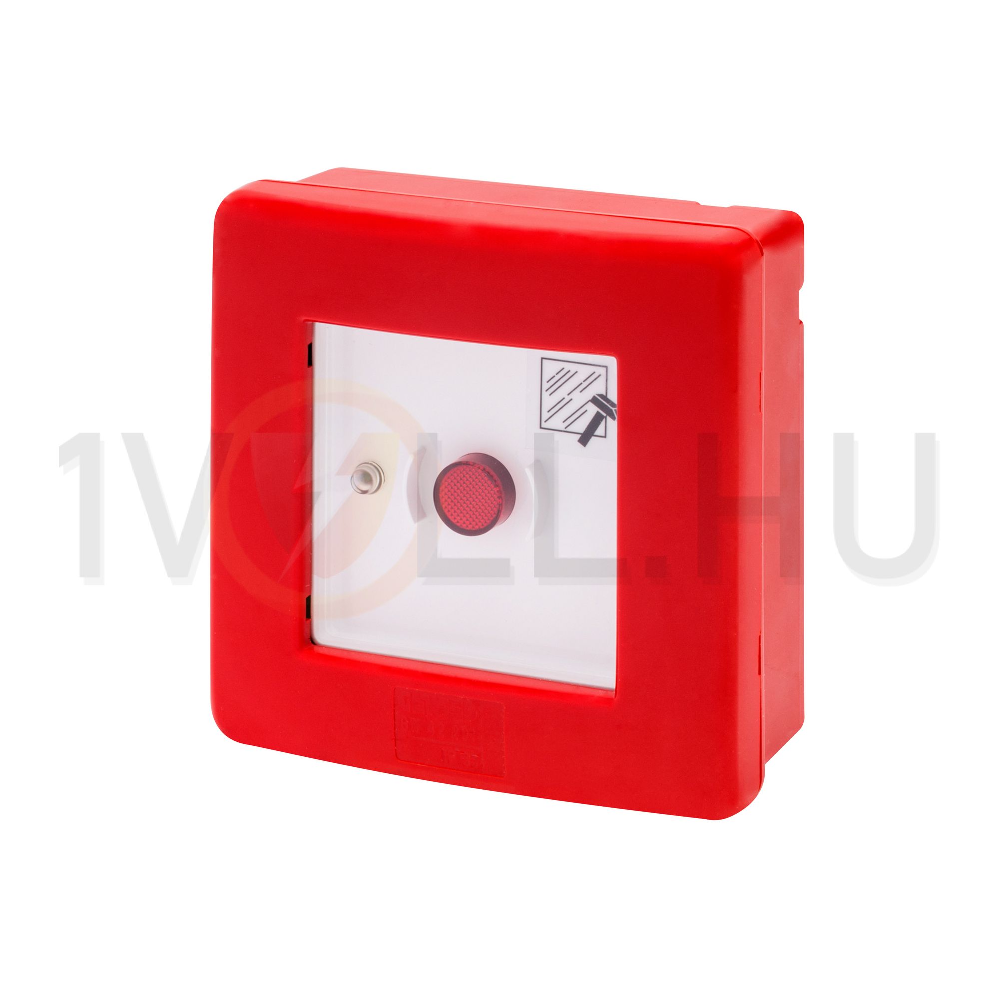 Tűzvédelmi kézi jelzésadó falonkívüli tűzriasztó (piros) műanyag piros üveglapos IP55 42RV GEWISS - GW42201