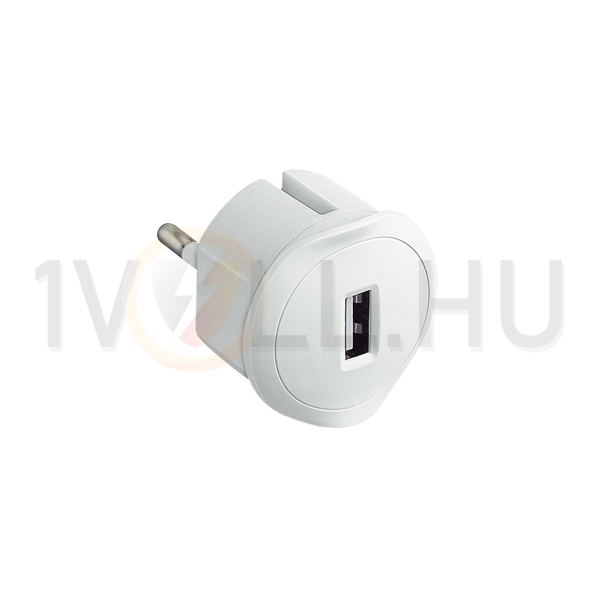 USB töltőadapter fehér 100-240V/ 5V DC 1500mA stabilizált süllyesztett dugó LEGRAND - 050680
