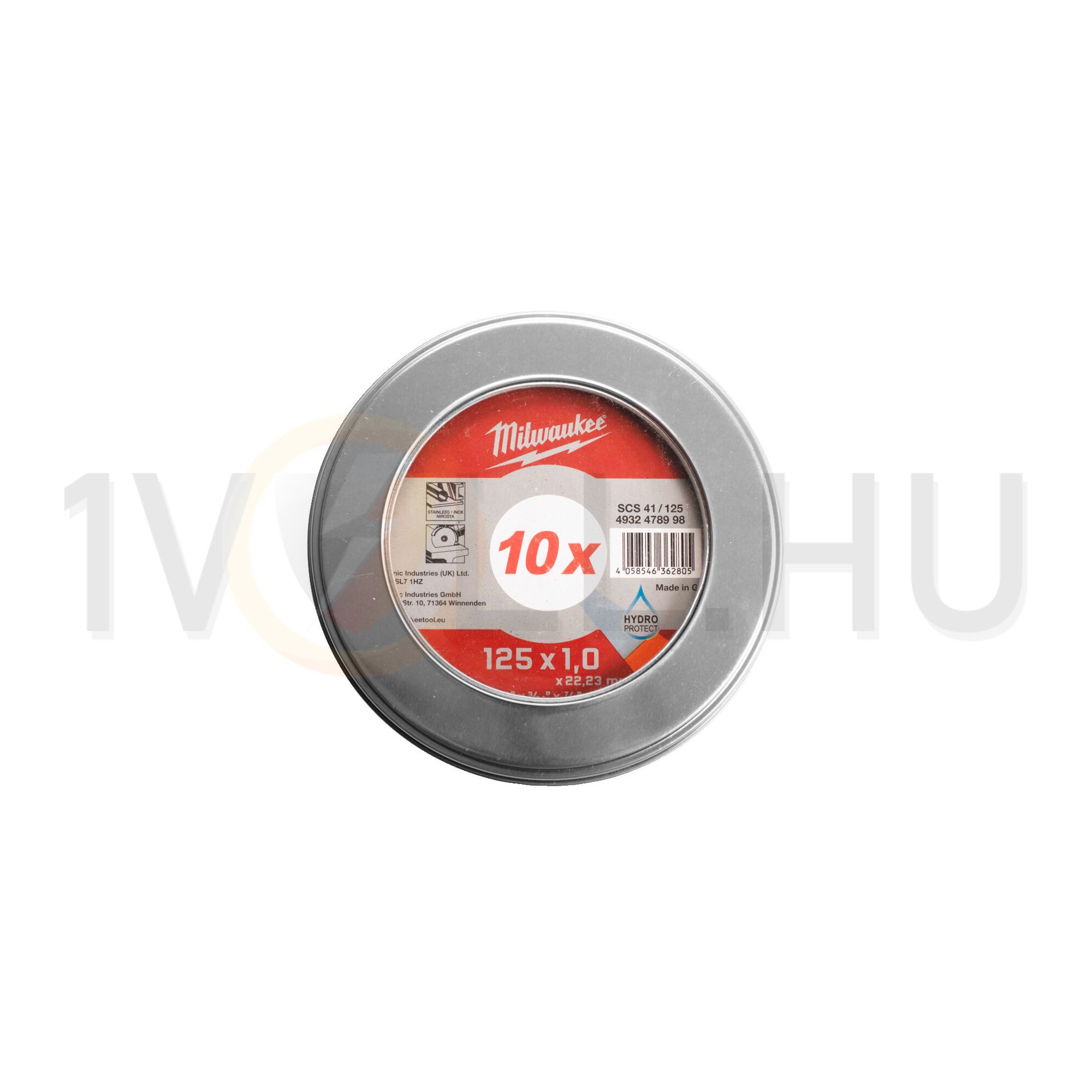 Vágókorong fémhez vékony Pro+ fémdobozban 125mm-átmérő 1mm 22.2mm-furat SCS41/125x1x22 Milwaukee - 4932478998