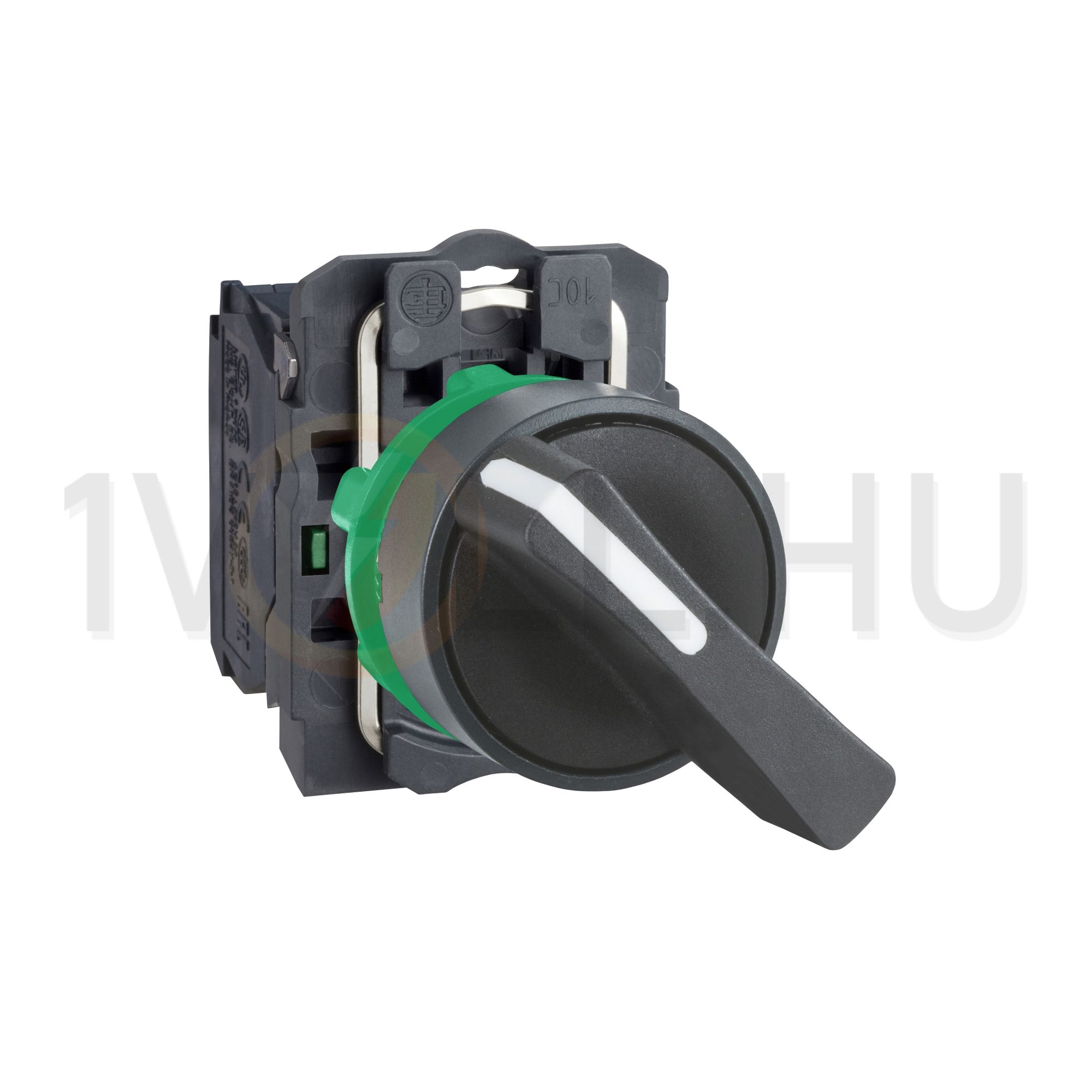 Választókapcsoló komplett műa. d22 2-állású 1-z hosszú forgatókaros fekete Harmony XB5 Schneider - XB5AJ21