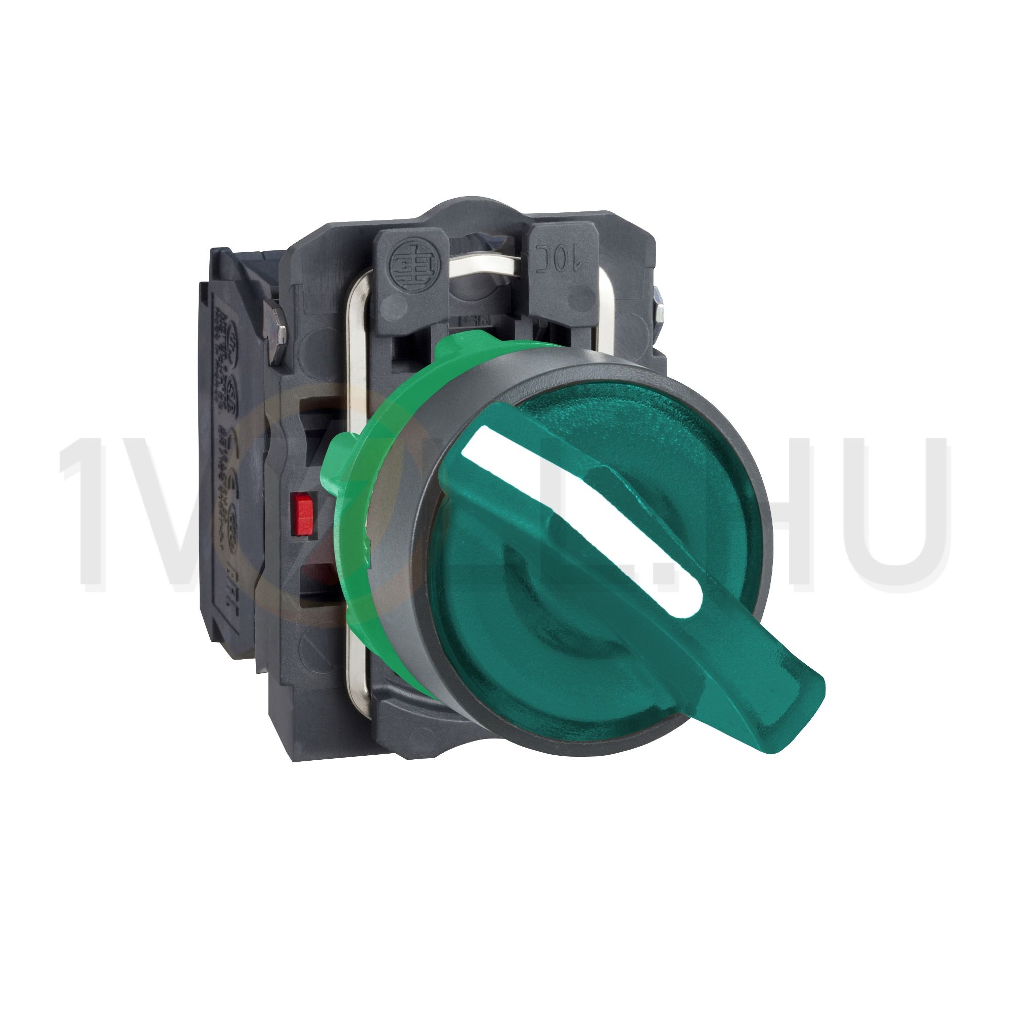 Választókapcsoló komplett műa. d22 2-állású világító 1-z 1-ny zöld Harmony XB5 Schneider - XB5AK123M5