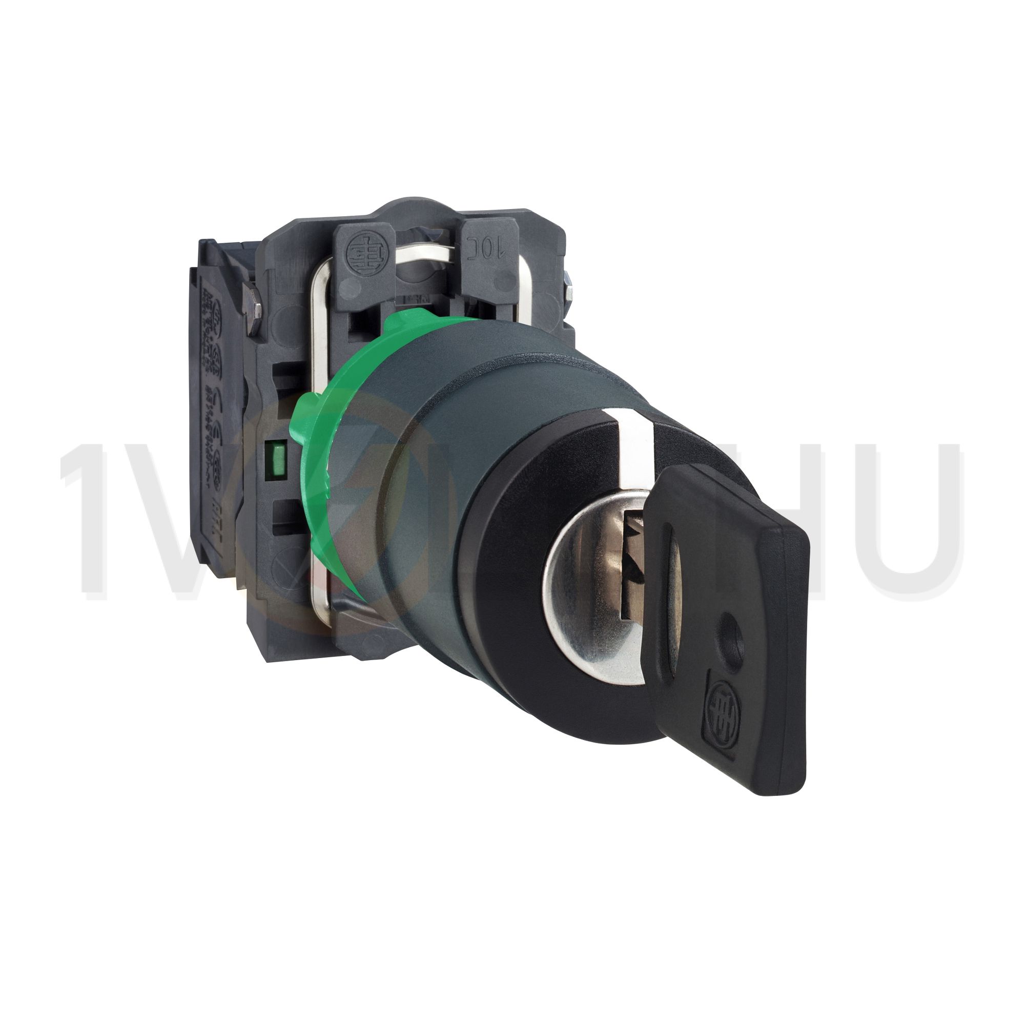 Választókapcsoló komplett műa. d22 3-állású 2-z kulcsos fekete reteszelt Harmony XB5 Schneider - XB5AG33