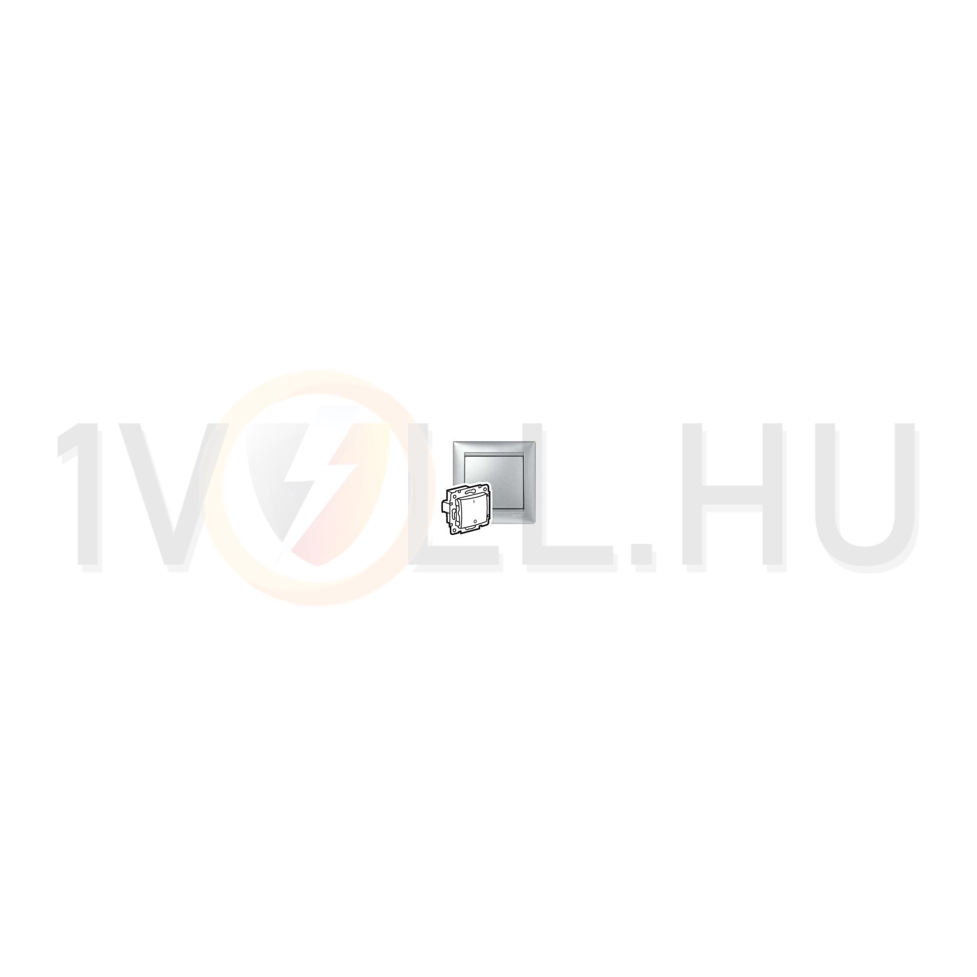 Valena 102 2P kapcsoló betét közp. fedéllel alumínium süllyesztett IP31 1- billentyű/gomb LEGRAND - 770102