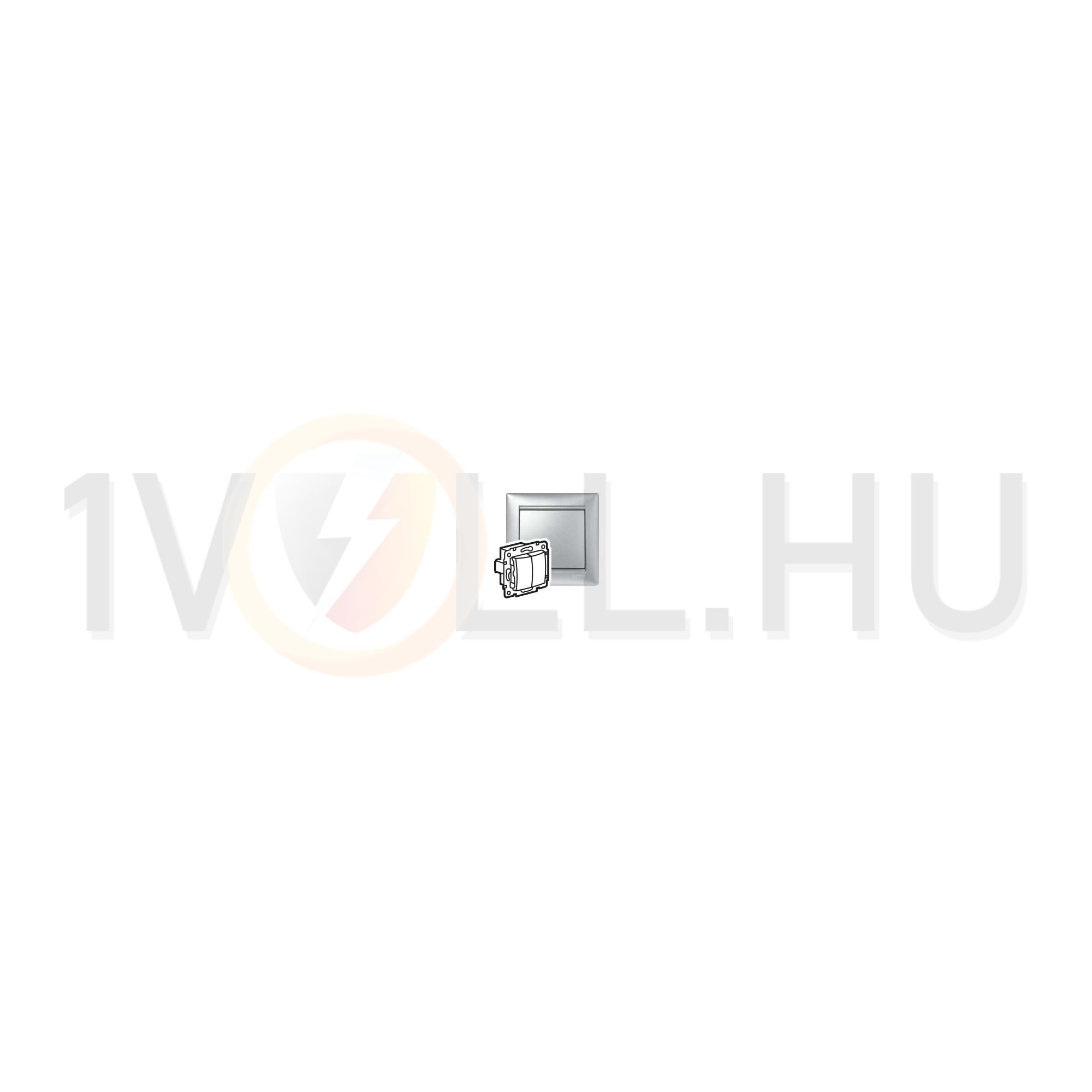Valena 105 2x1P csillárkapcsoló betét közp. fedéllel alumínium süllyesztett IP31 2- LEGRAND - 770105