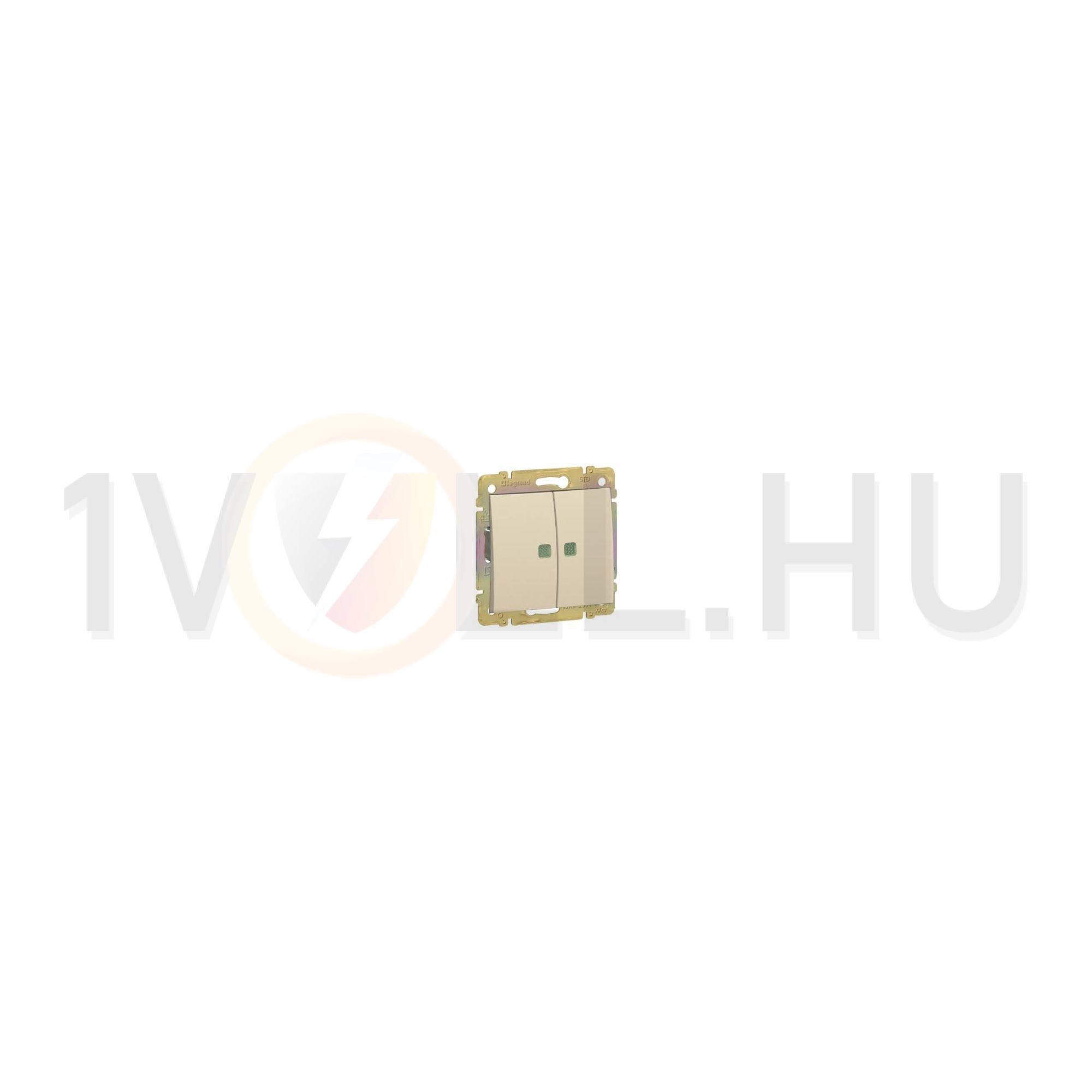 Valena 105 2x1P csillárkapcsoló +jelzőfény betét közp. fedéllel elefántcsont süllyesztett IP31 2- LEGRAND - 774328