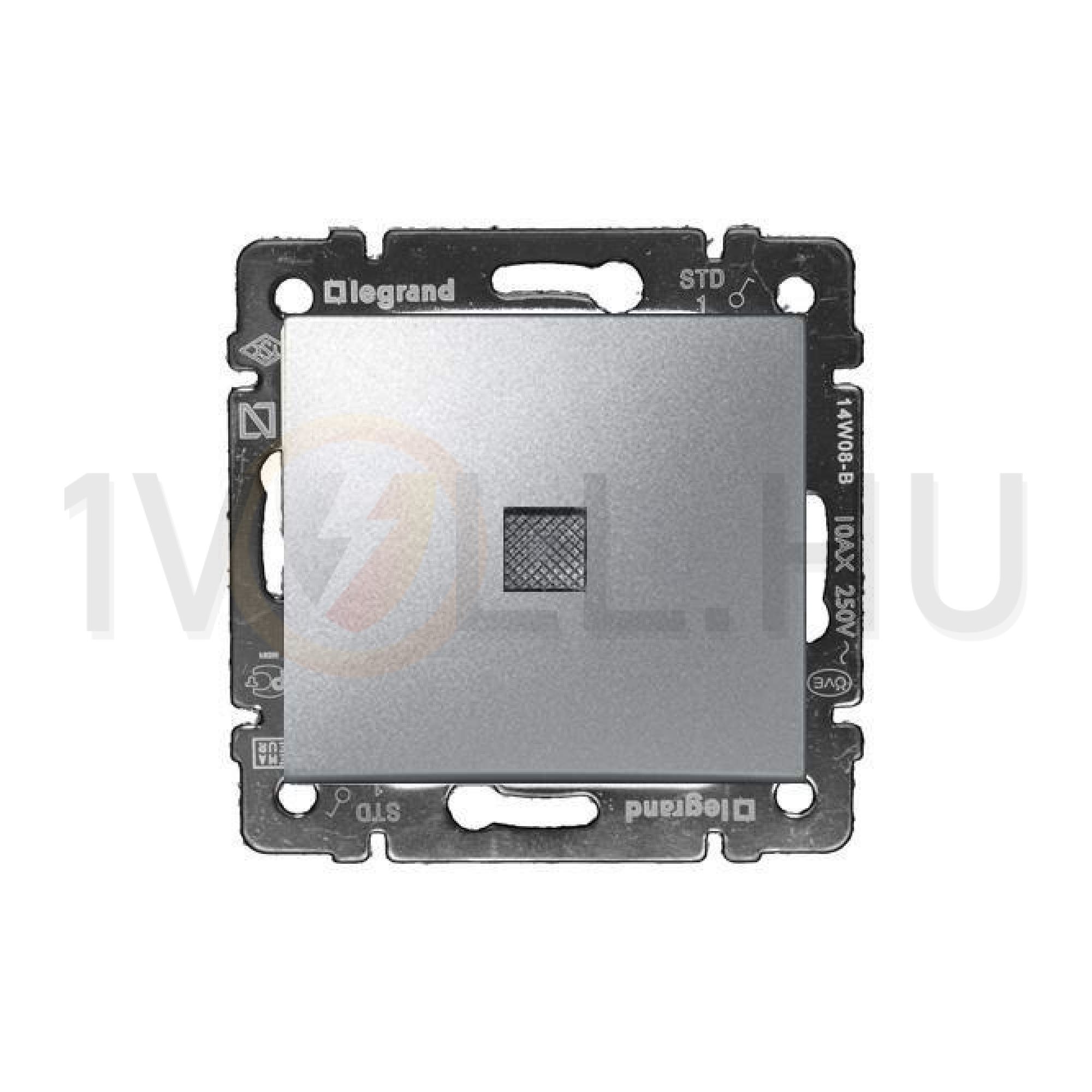 Valena 106 váltókapcsoló betét közp. fedéllel alumínium süllyesztett IP31 1- LEGRAND - 770125