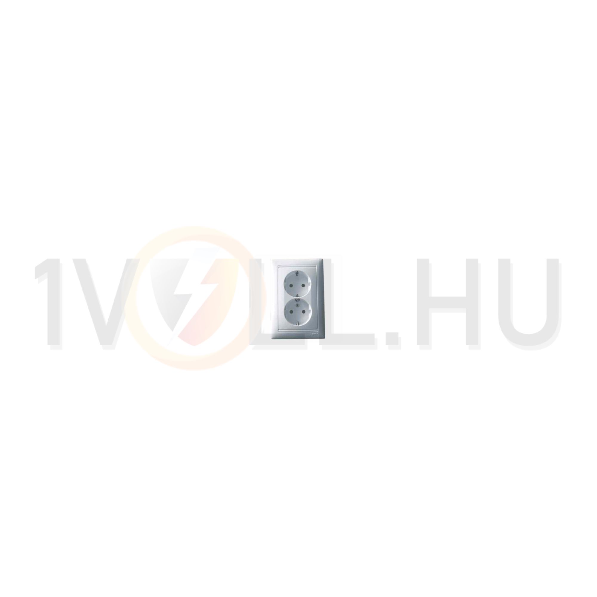 Valena 162/2 dugalj földelt központi fedlap gyerekzárral fehér IP20 süllyesztett csavaros LEGRAND - 774427