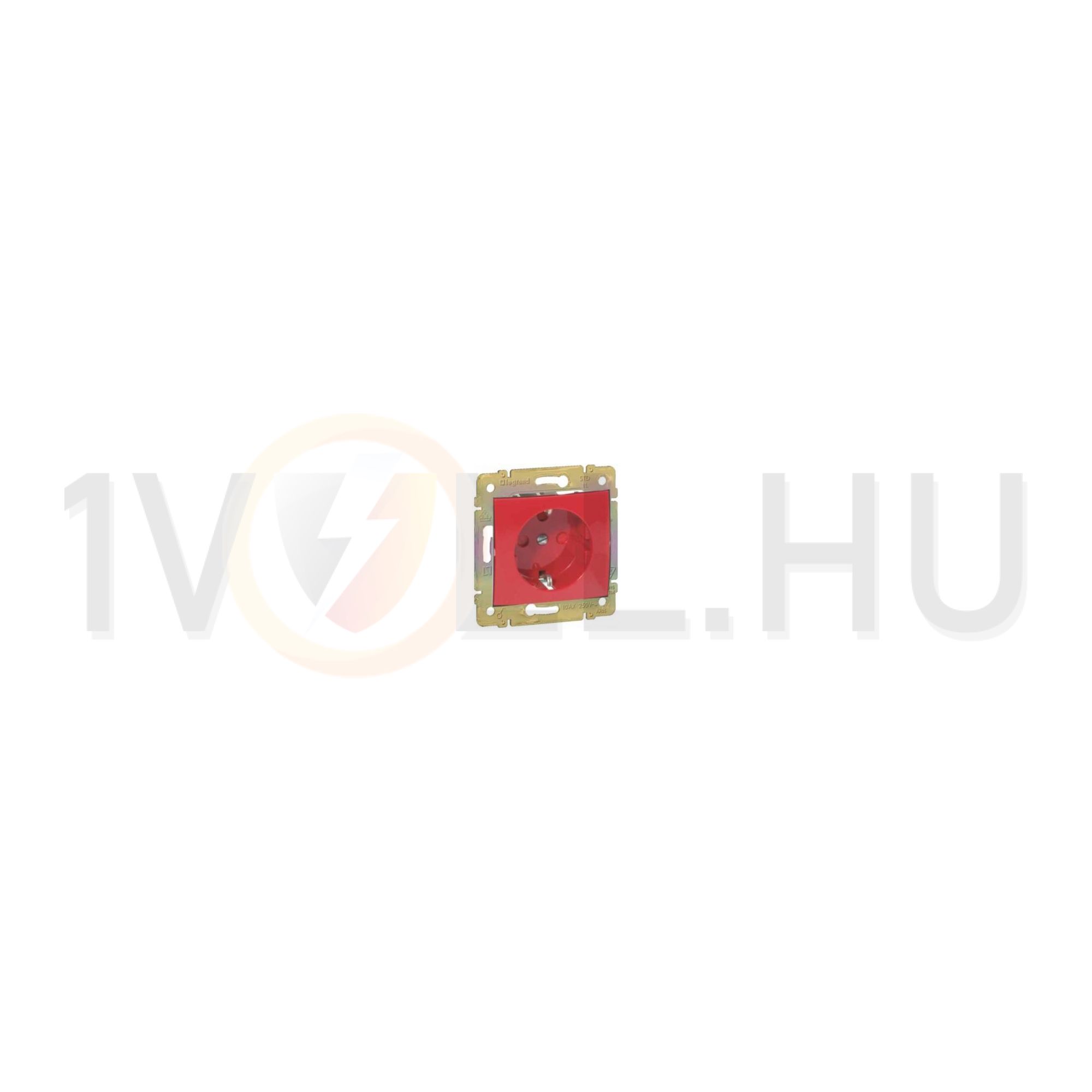 Valena 162 dugalj földelt központi fedlap piros IP20 süllyesztett csavaros LEGRAND - 774327