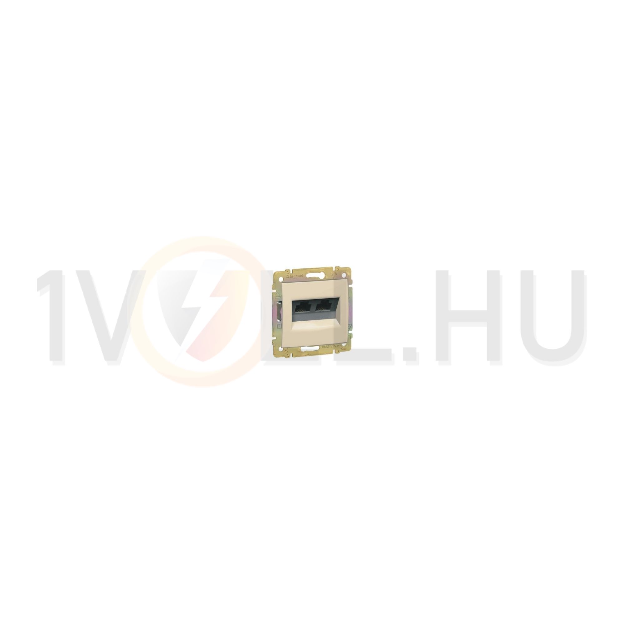 Valena adatcsatlakozó dugalj UTP RJ45 8(8) Cat5E + RJ11 Cat3 elefántcsont csavaros LEGRAND - 774180