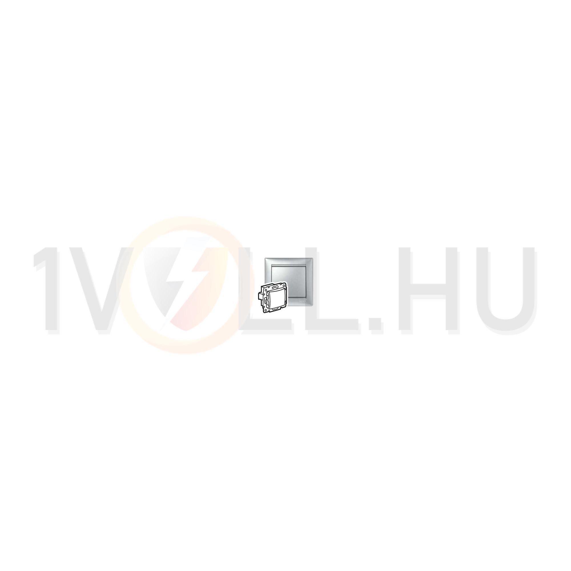 Valena N101 nyomó betét közp. fedéllel 1- billentyűs 1z alumínium IP31 süllyesztett dmax. LEGRAND - 770111