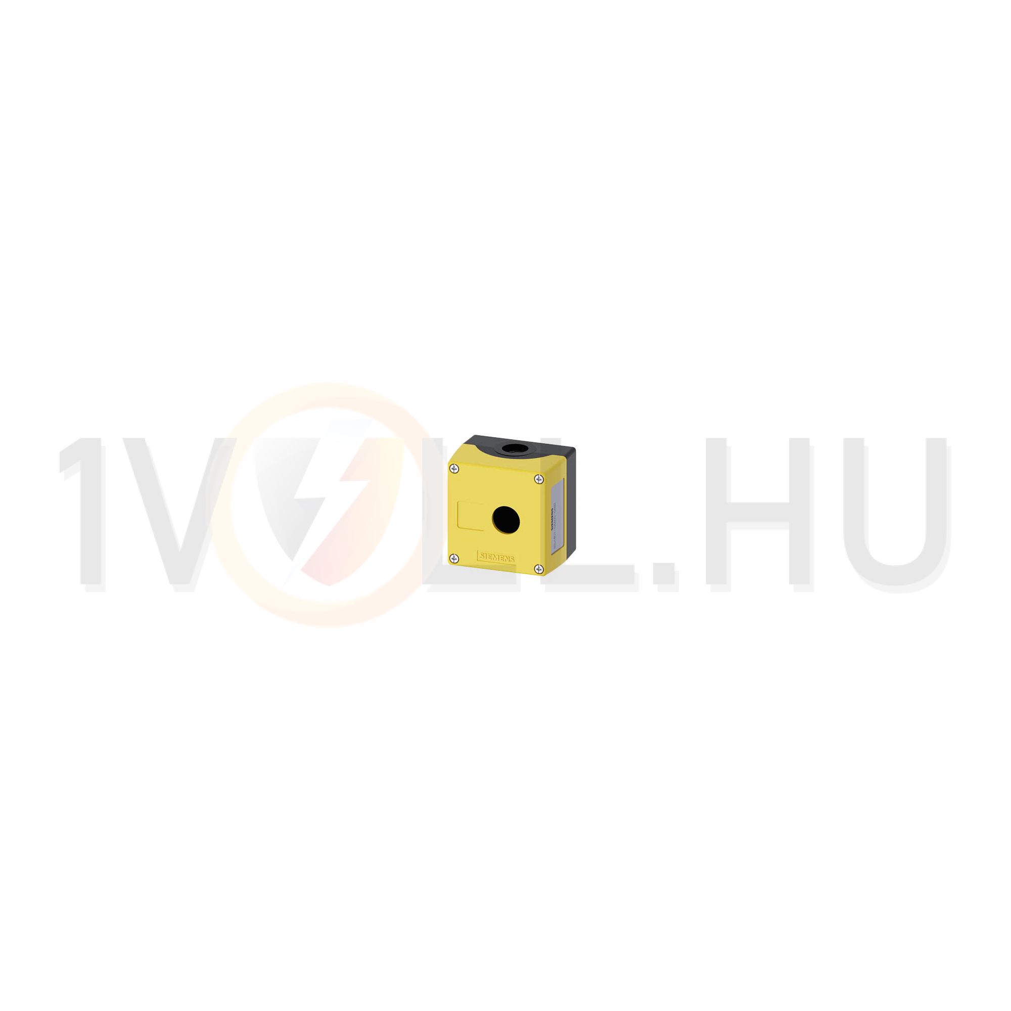 Vezérlőkészülék-tokozat d22 1-poz. beépítődoboz műanyag sárga IP67/IP69K SIRIUS ACT SIEMENS - 3SU1801-0AA00-0AB2