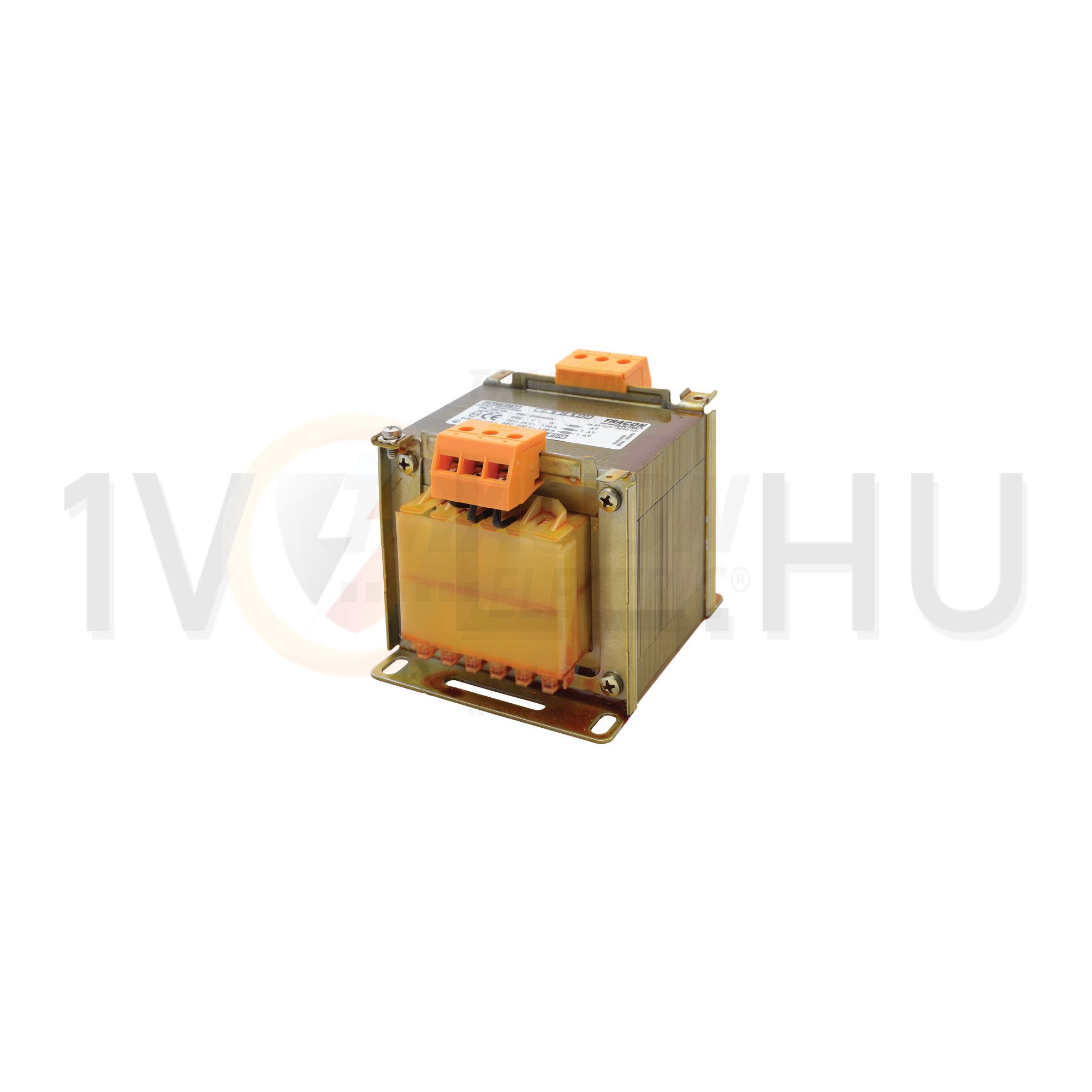 Vezérlőtranszformátor 2/1F biztonsági 250VA 230V/prim 400V 24V/szek 230V IP00 T250 TRACON - TVTRB-250-F