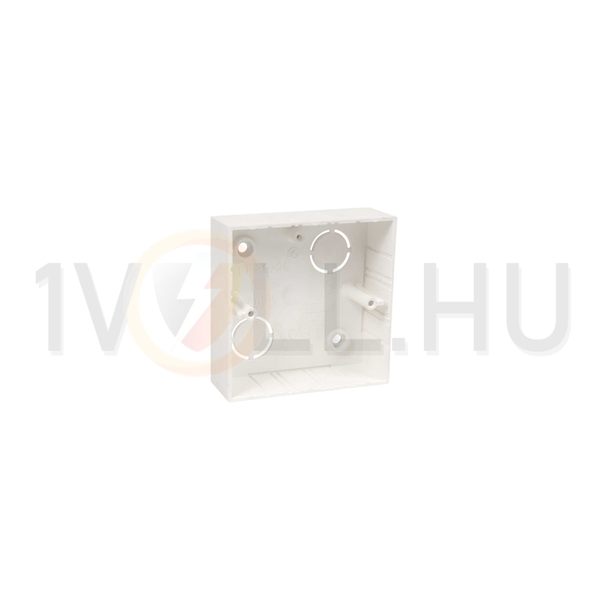 Vezetékcsatorna elosztódoboz műanyag 82mmx 82mm 28mm fehér 4mm2-vezetőhöz(max.) LK KOPOS - LK 80X28/1_HB
