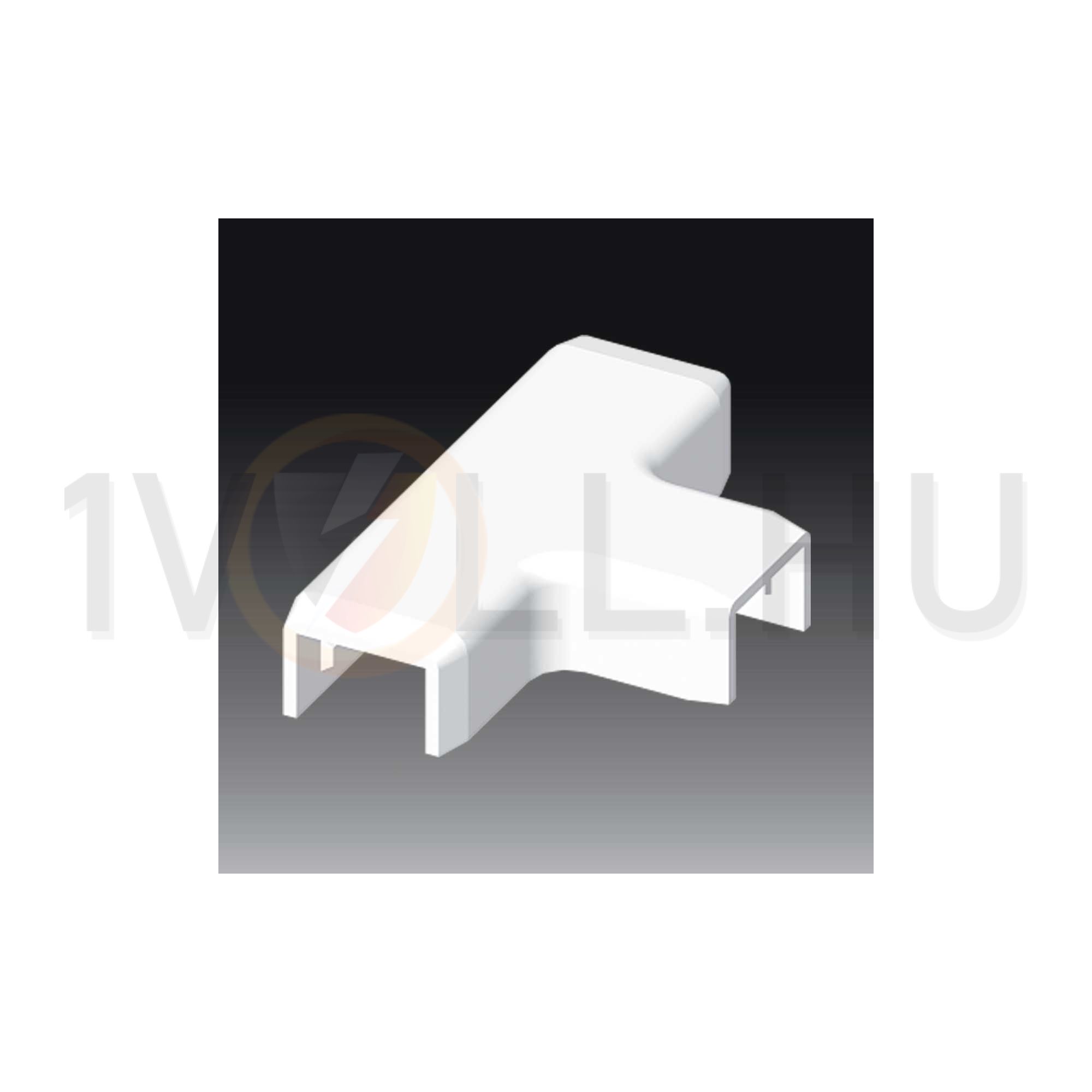 Vezetékcsatorna T-idom fedél 15X10-hez 10mmx 15mmx alap+fedél műanyag fényesfehér LH KOPOS - 8684_HB