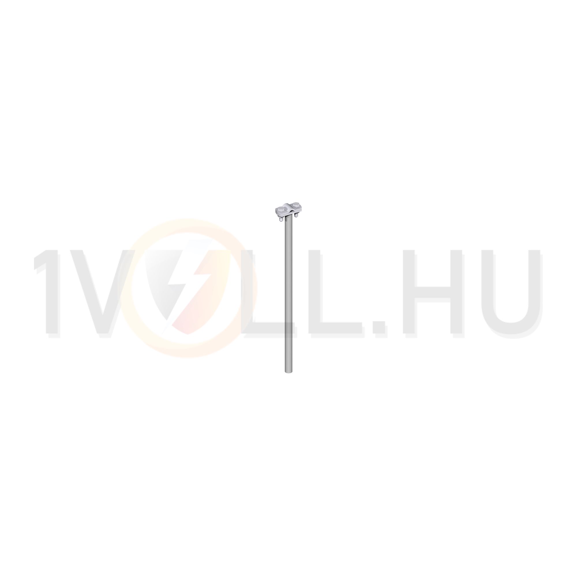 Vezetéktartó betongúlába Rd8-10 tűzihorganyzott acél szorítóbilincs 300mm-faltáv. VI J.PRÖPSTER - 999300