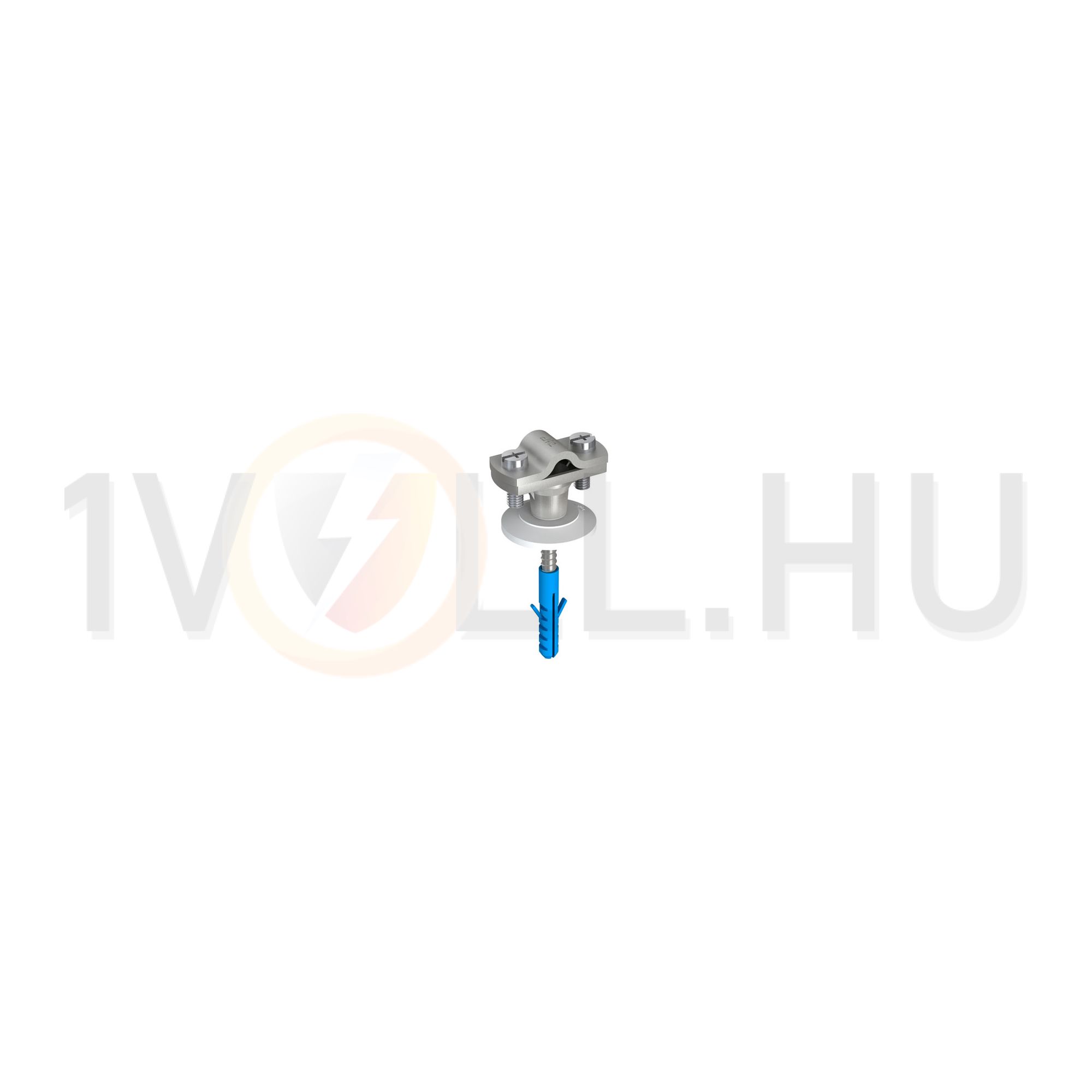 Vezetéktartó rozettás M8 dübellel Rd8-10 tűzihorganyzott acél/Niro-cinköntvény VI J.PRÖPSTER - 110171