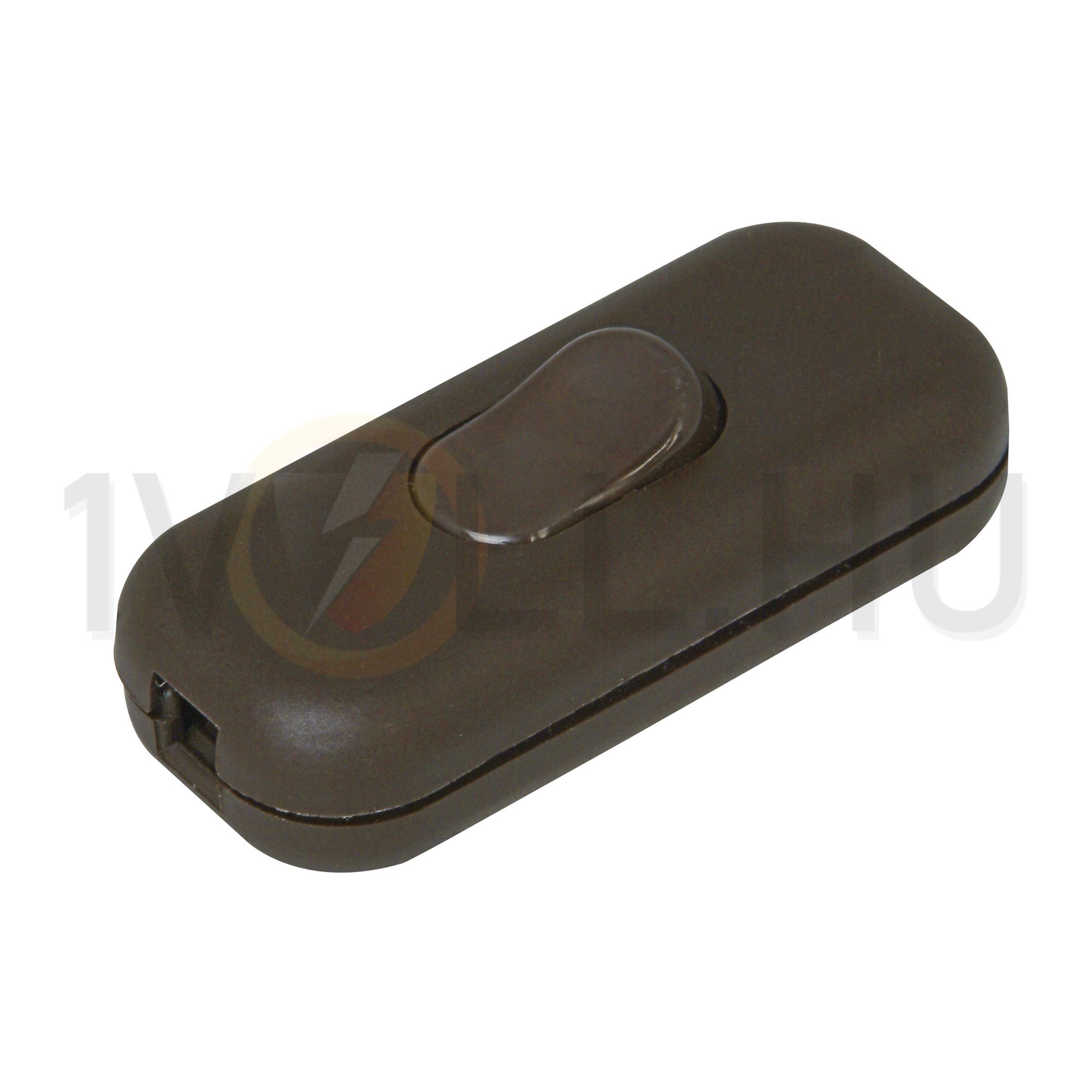 Zsinórközi 1P huzalkapcsoló billentyűs 2A 250V barna műanyag Kopp - 191306002