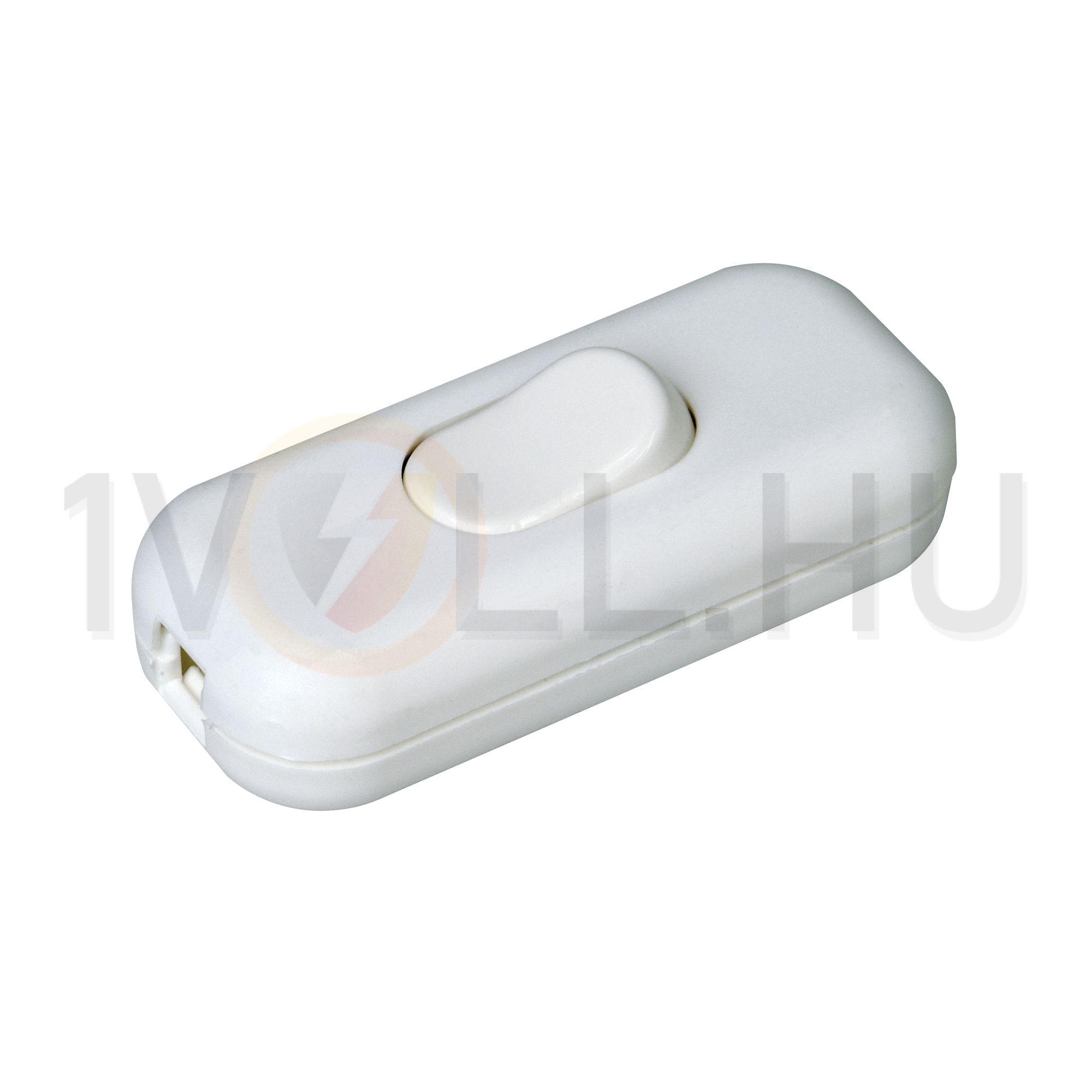 Zsinórközi 1P huzalkapcsoló billentyűs 2A 250V fehér műanyag Kopp - 191317000