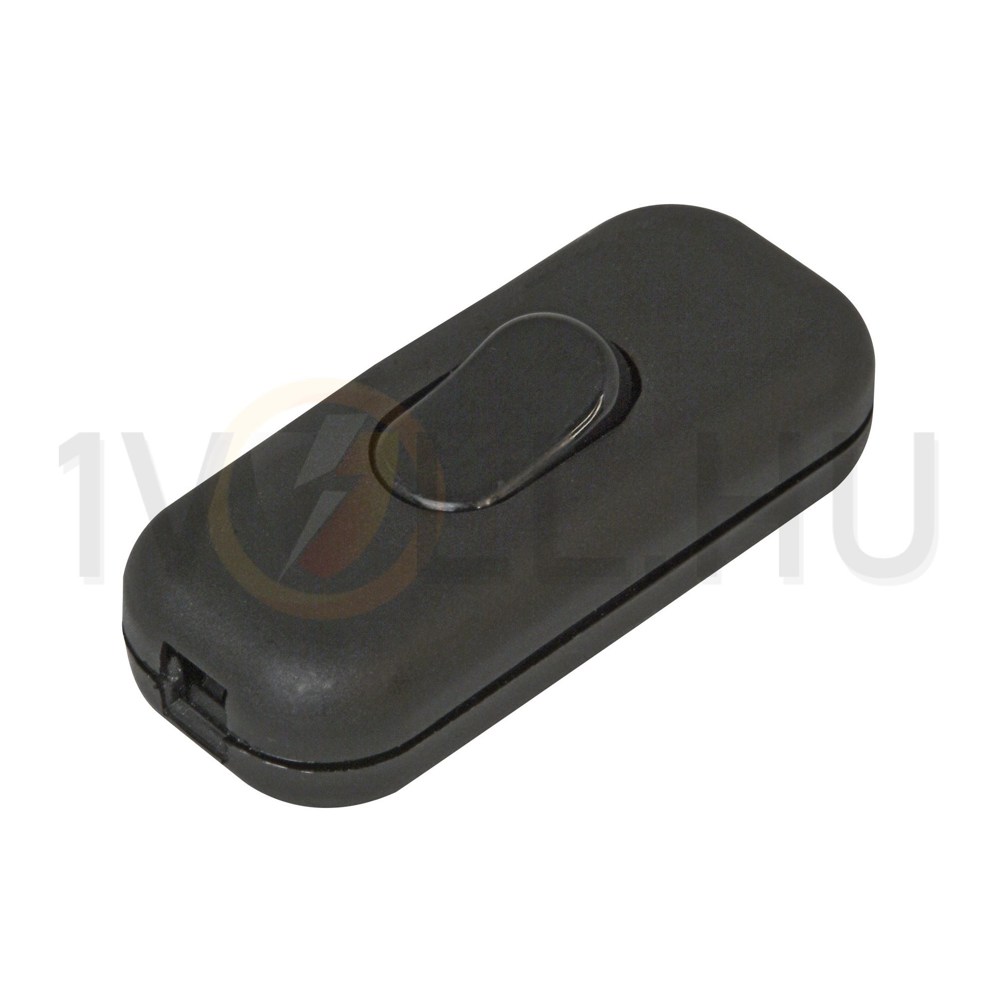 Zsinórközi 1P huzalkapcsoló billentyűs 2A 250V fekete műanyag Kopp - 191305001