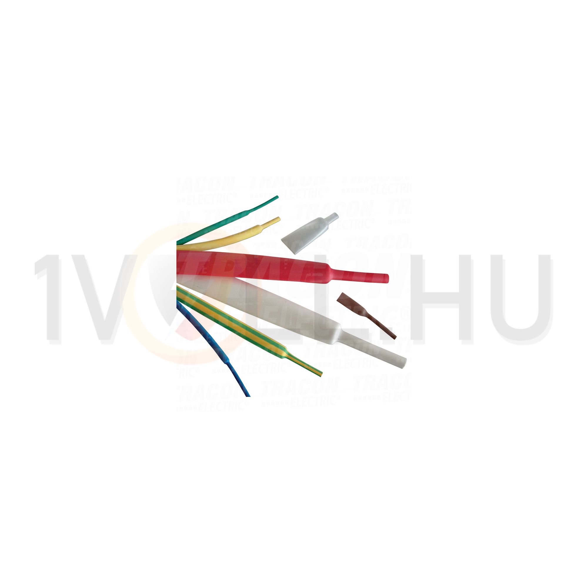 Zsugorcső barna 9.5mm/ 4.8mm-átmérő 1m 2:1-zsugor vékonyfalú melegzsugor TRACON - ZS095B