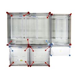 1/3F mérőszekrény 1xM80+1xV32+1xH63A szabadvezetéki 1-szintes 3M HB333KSZ-U(HEN24.E121) Hensel